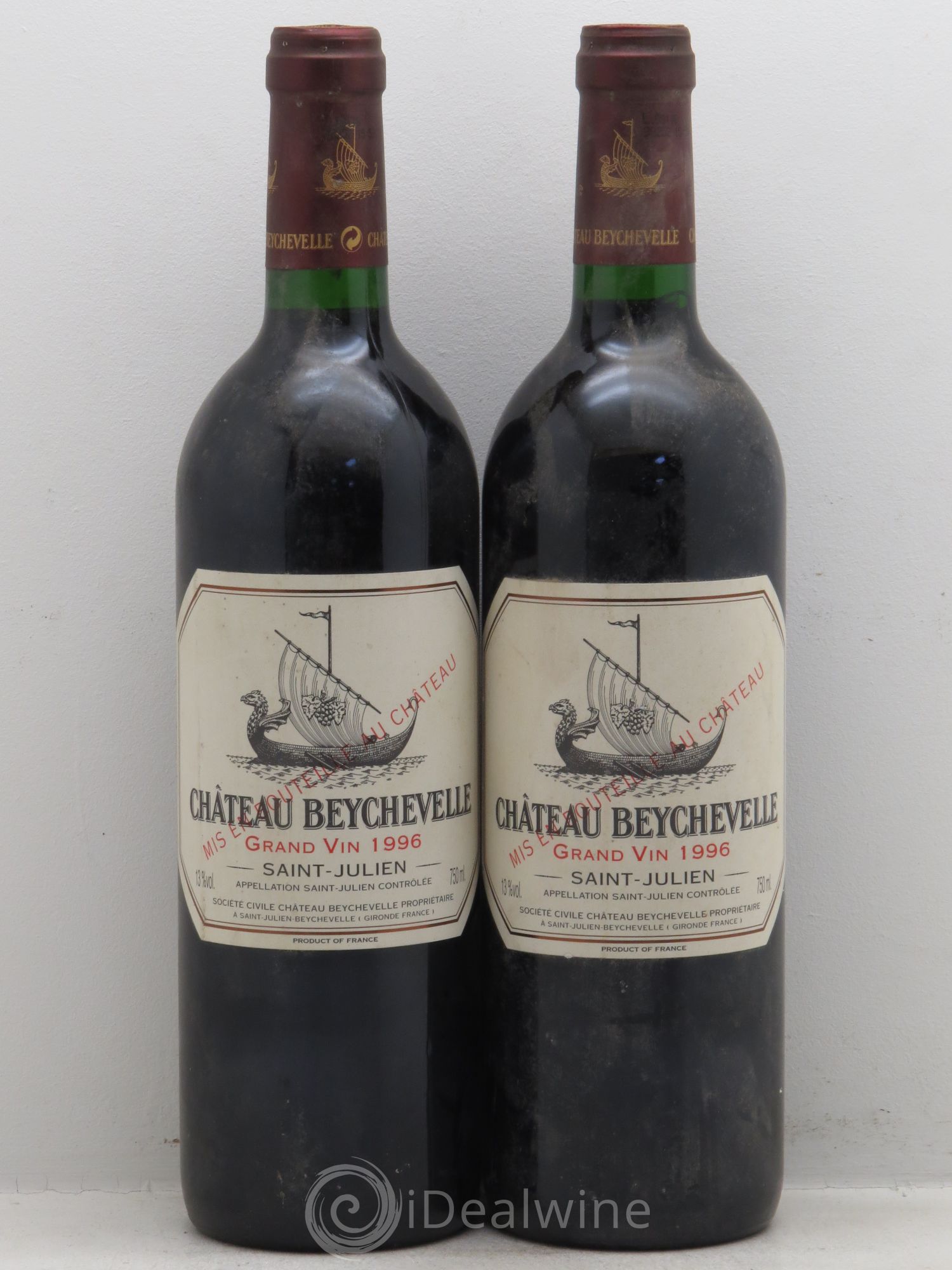 Château Beychevelle 4ème Grand Cru Classé 1996 - Lot de 2 bouteilles - 0