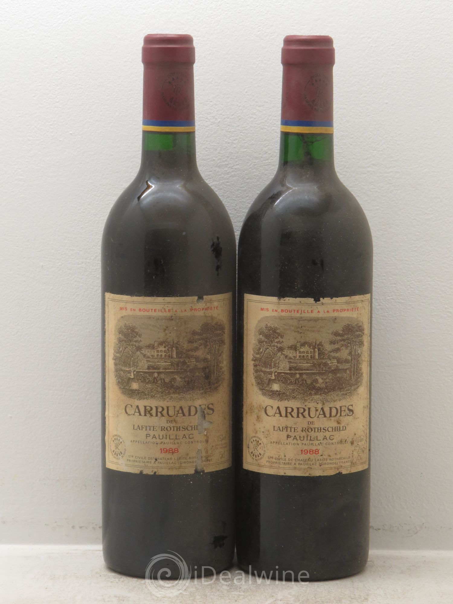Carruades de Lafite Rothschild Second Vin 1988 - Lot de 2 bouteilles - 0
