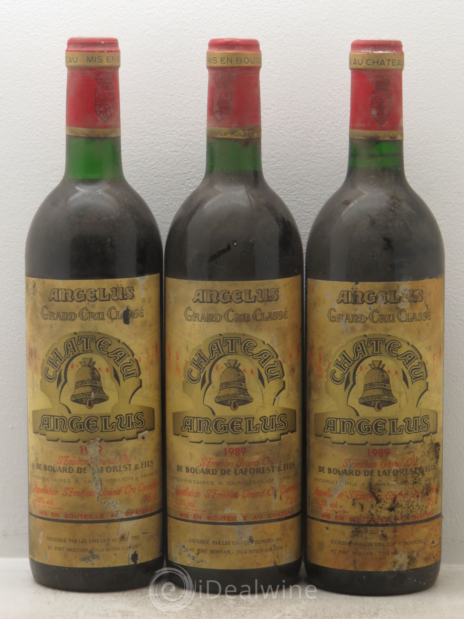 Château Angélus 1er Grand Cru Classé A 1989 - Lot de 3 bouteilles - 0