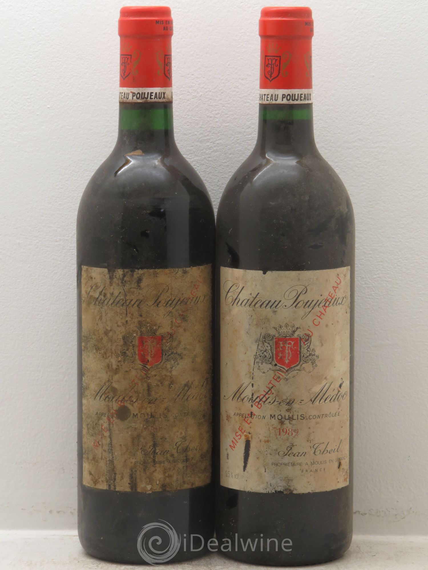Château Poujeaux 1989 - Lot de 2 bouteilles - 0