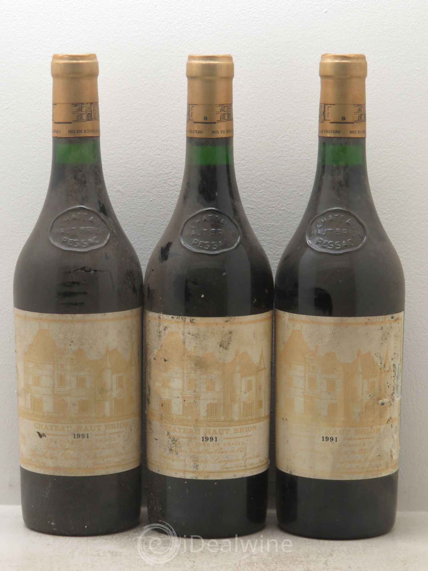 Château Haut Brion 1er Grand Cru Classé 1991 - Lot de 3 bouteilles - 0