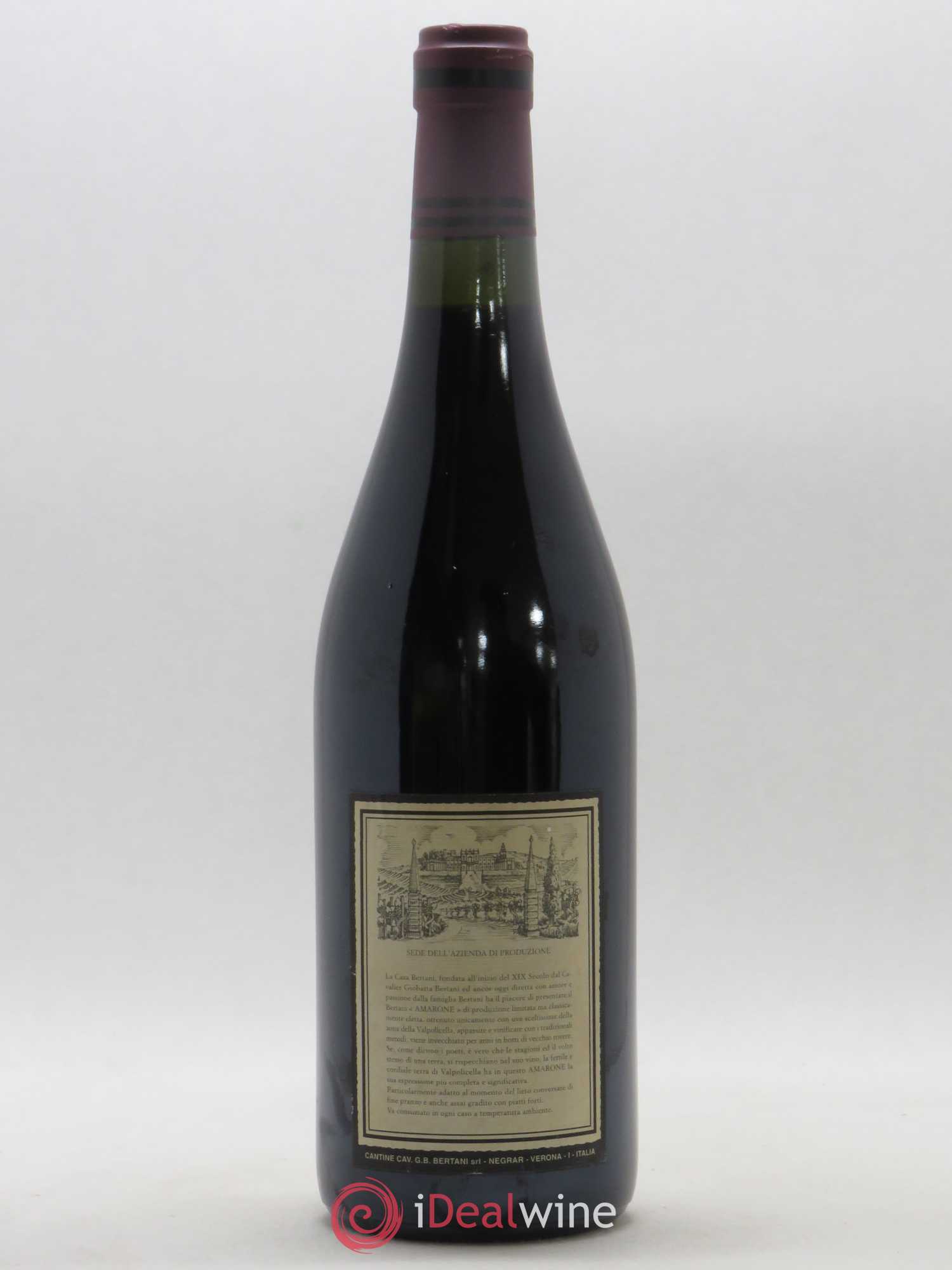 Amarone della Valpolicella DOC Classico Bertani 1998 - Lot de 1 bouteille - 1