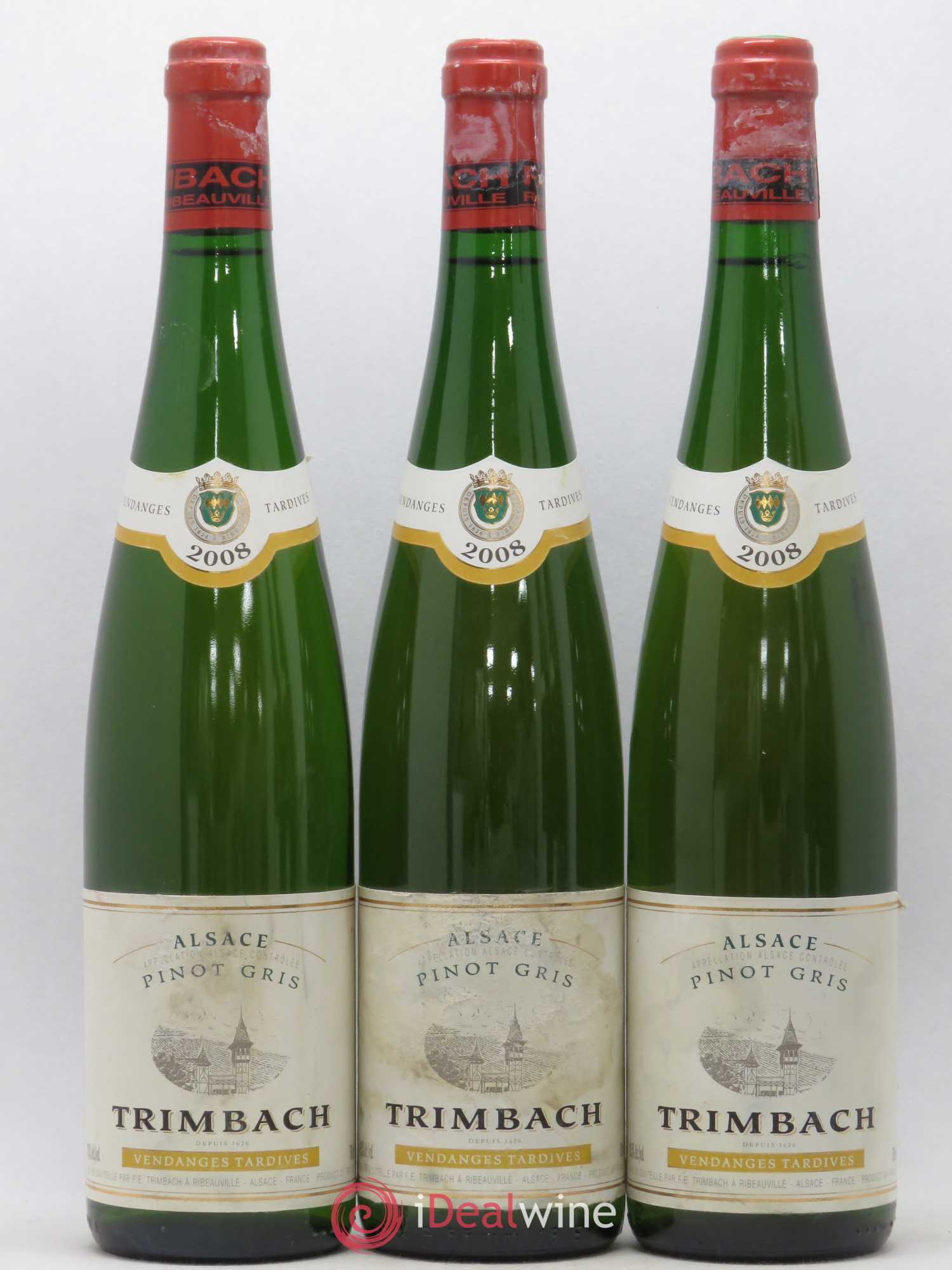 Alsace Pinot Gris Vendanges Tardives Trimbach (Domaine) 2008 - Lotto di 5 bottiglie - 1
