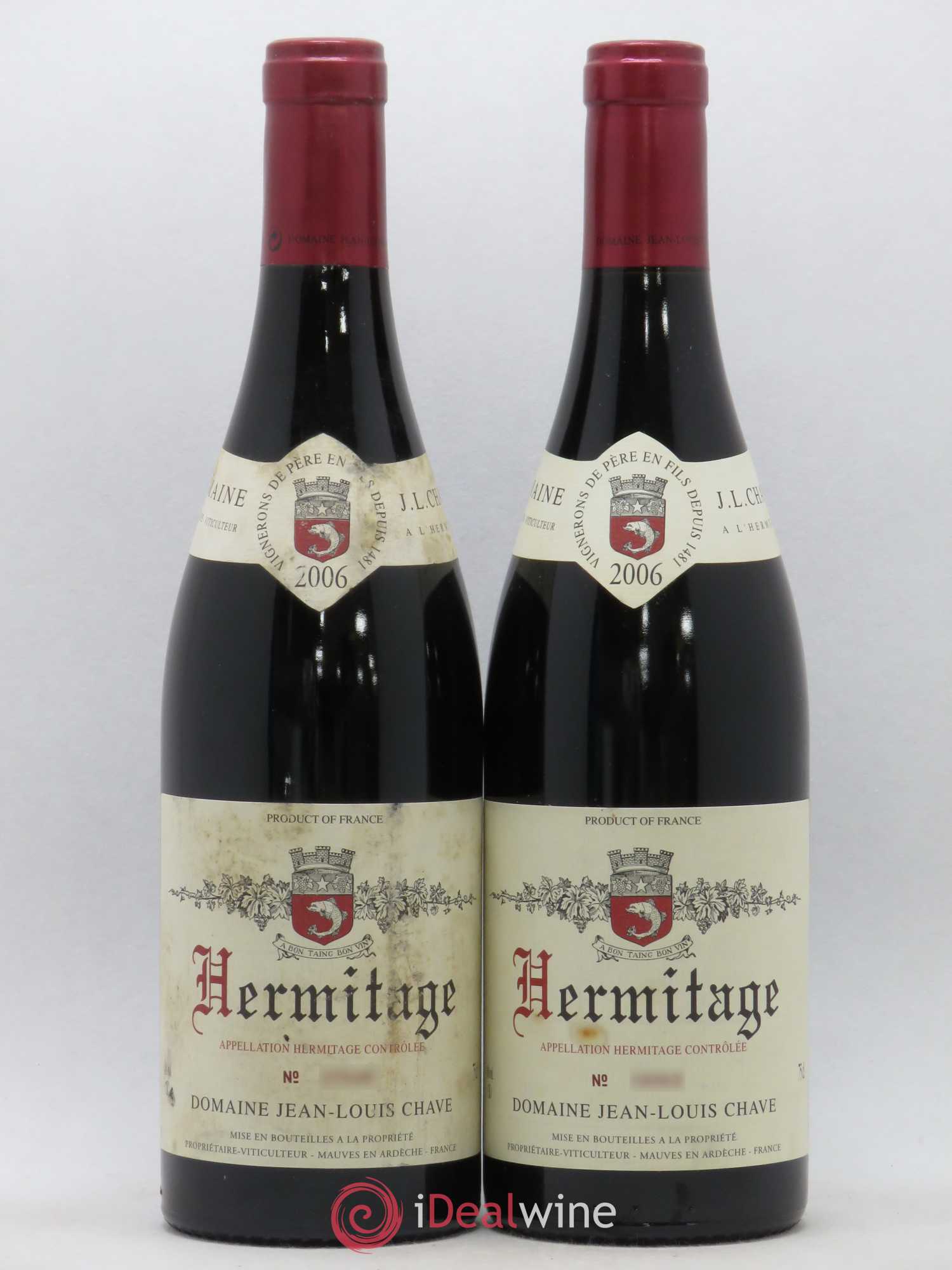 Hermitage Jean-Louis Chave 2006 - Lot de 2 bouteilles - 0