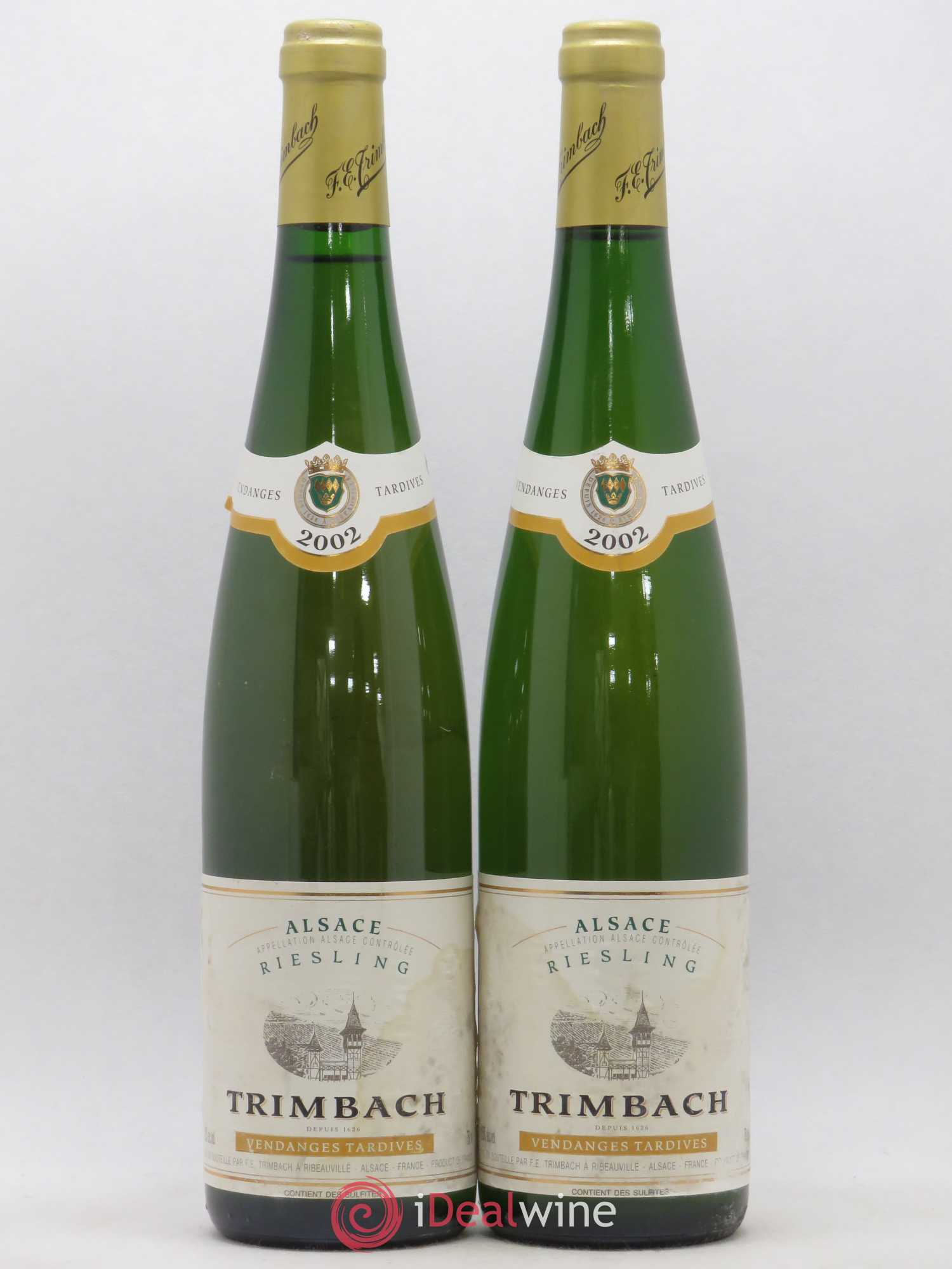 Alsace Riesling Vendanges Tardives Trimbach (Domaine) 2002 - Lotto di 2 bottiglie - 0