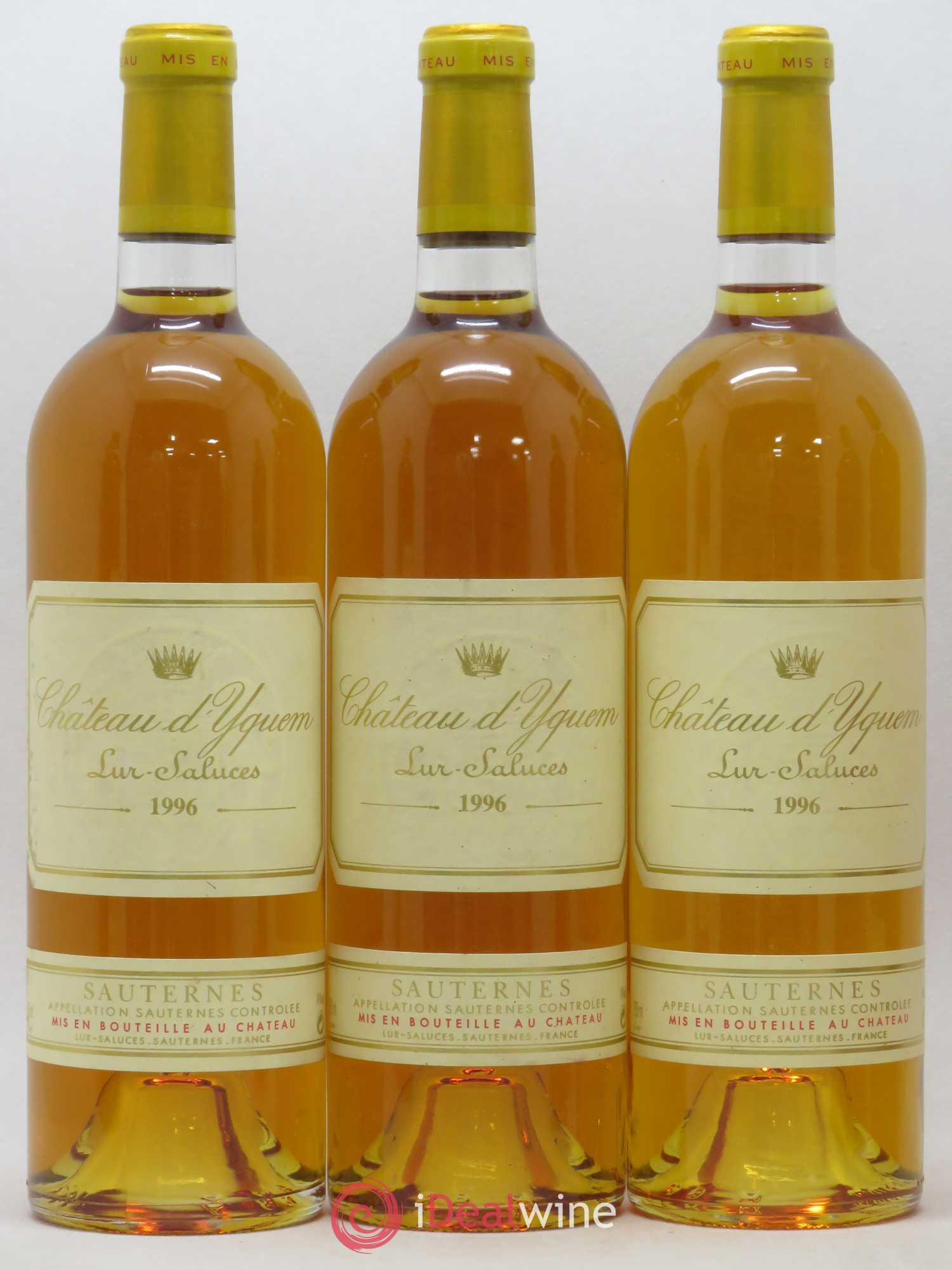 Château d' Yquem 1er Cru Classé Supérieur 1996 - Lotto di 3 bottiglie - 0