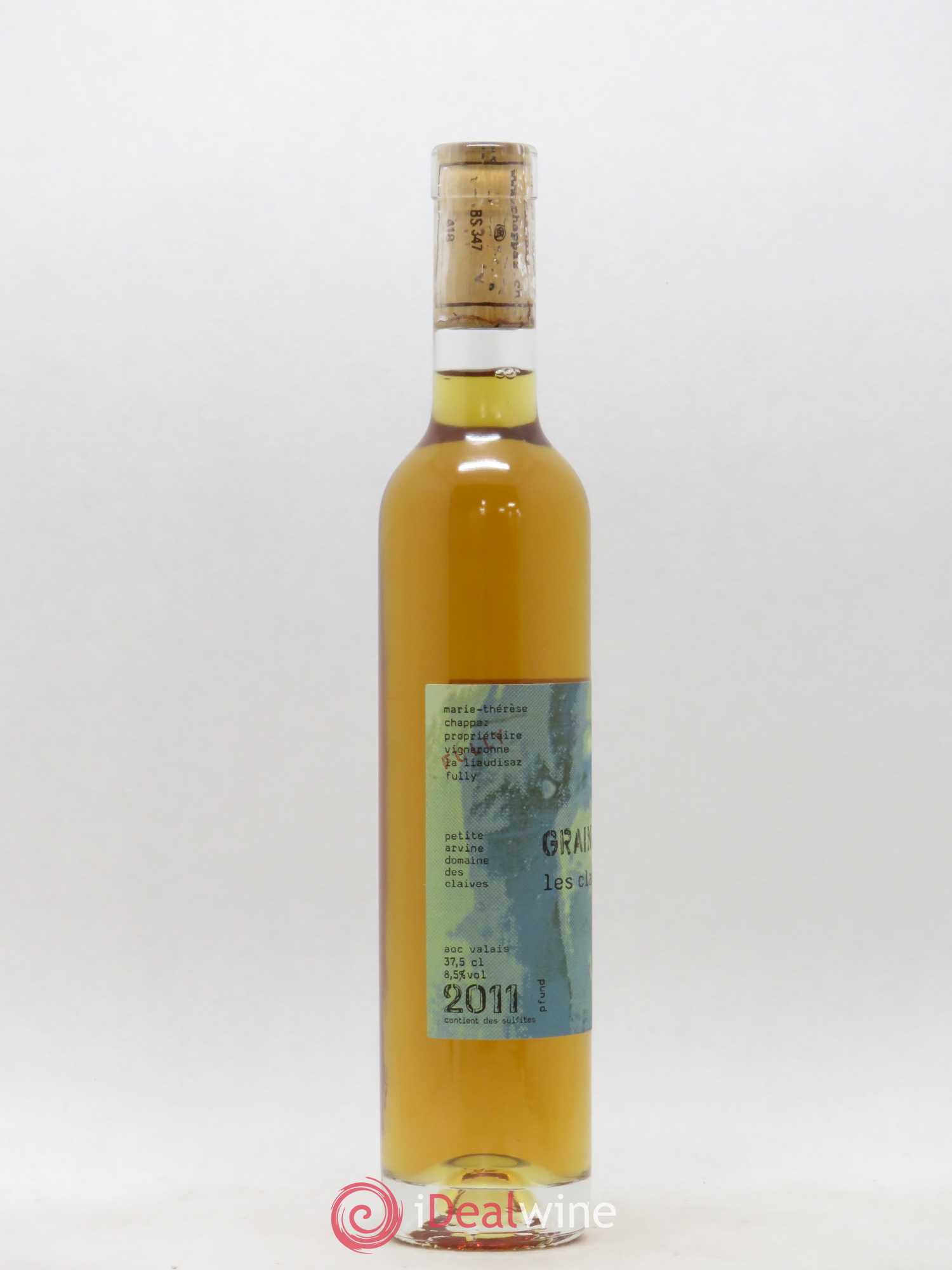 Valais DOC Grain par Grain Les Claives Petite Arvine Marie-Thérèse Chappaz - Domaine Des Claives 2011 - Lot de 1 demi bouteille - 1