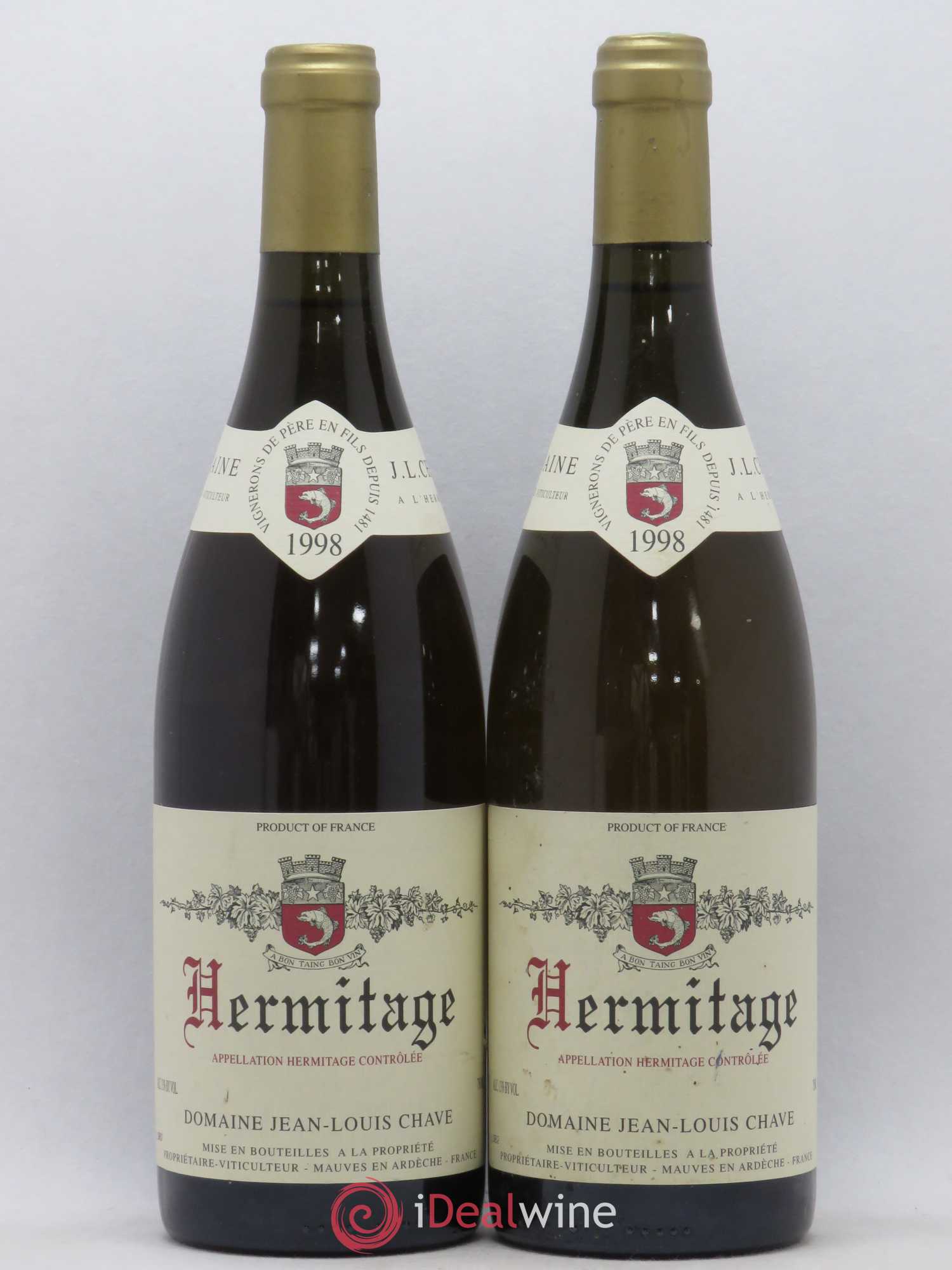 Hermitage Jean-Louis Chave 1998 - Lot de 2 bouteilles - 0