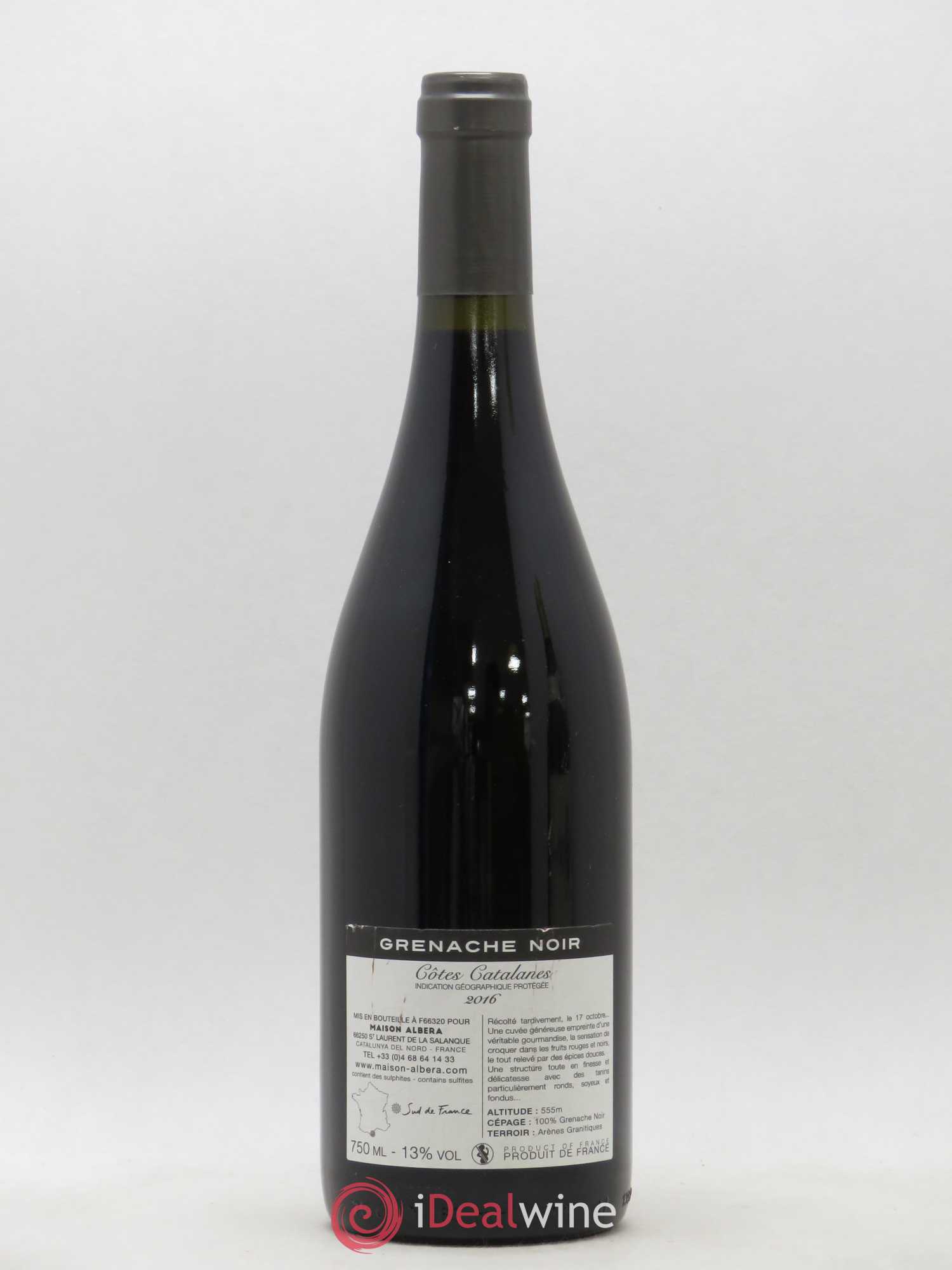 IGP Côtes Catalanes (VDP des Côtes Catalanes) Vignes d'Altitude Grenache Maison Albera 2016 - Lot de 1 bouteille - 1