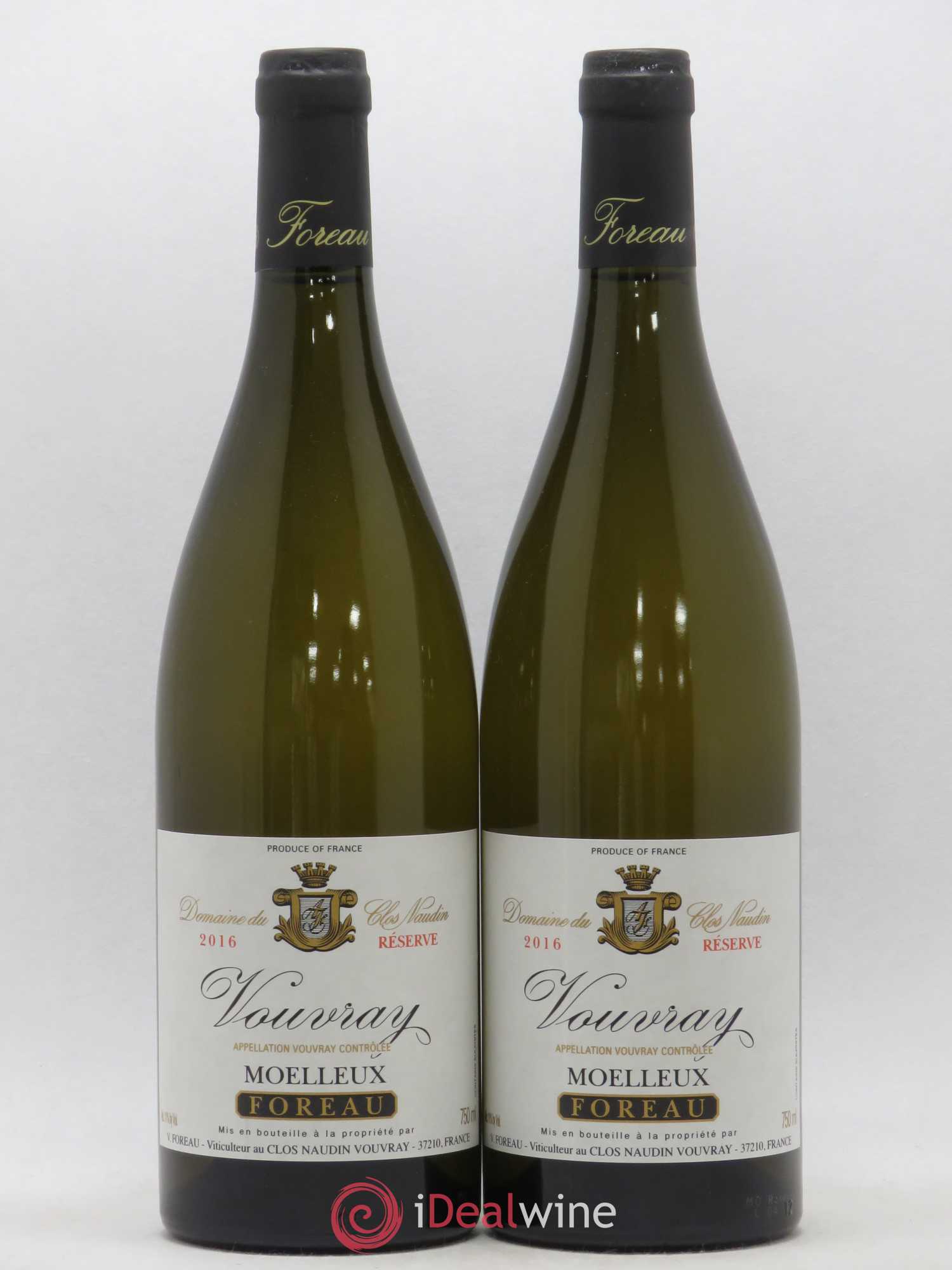 Vouvray Moelleux Réserve Clos Naudin - Philippe Foreau 2016 - Lotto di 2 bottiglie - 0