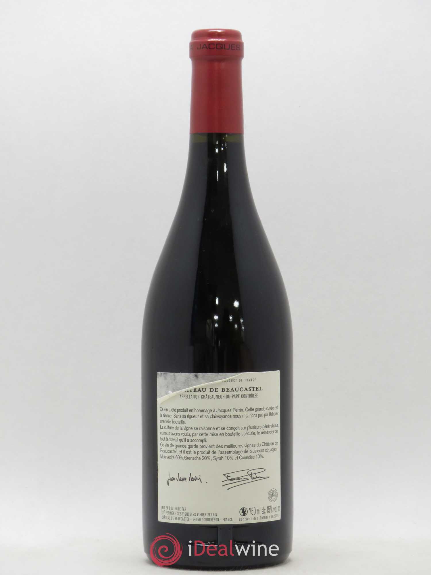 Châteauneuf-du-Pape Château de Beaucastel Hommage à Jacques Perrin Famille Perrin 2010 - Lot de 1 bouteille - 1