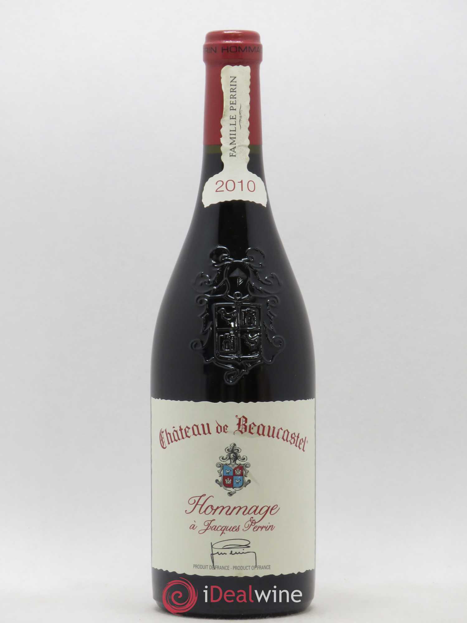 Châteauneuf-du-Pape Château de Beaucastel Hommage à Jacques Perrin Famille Perrin 2010 - Lot de 1 bouteille - 0