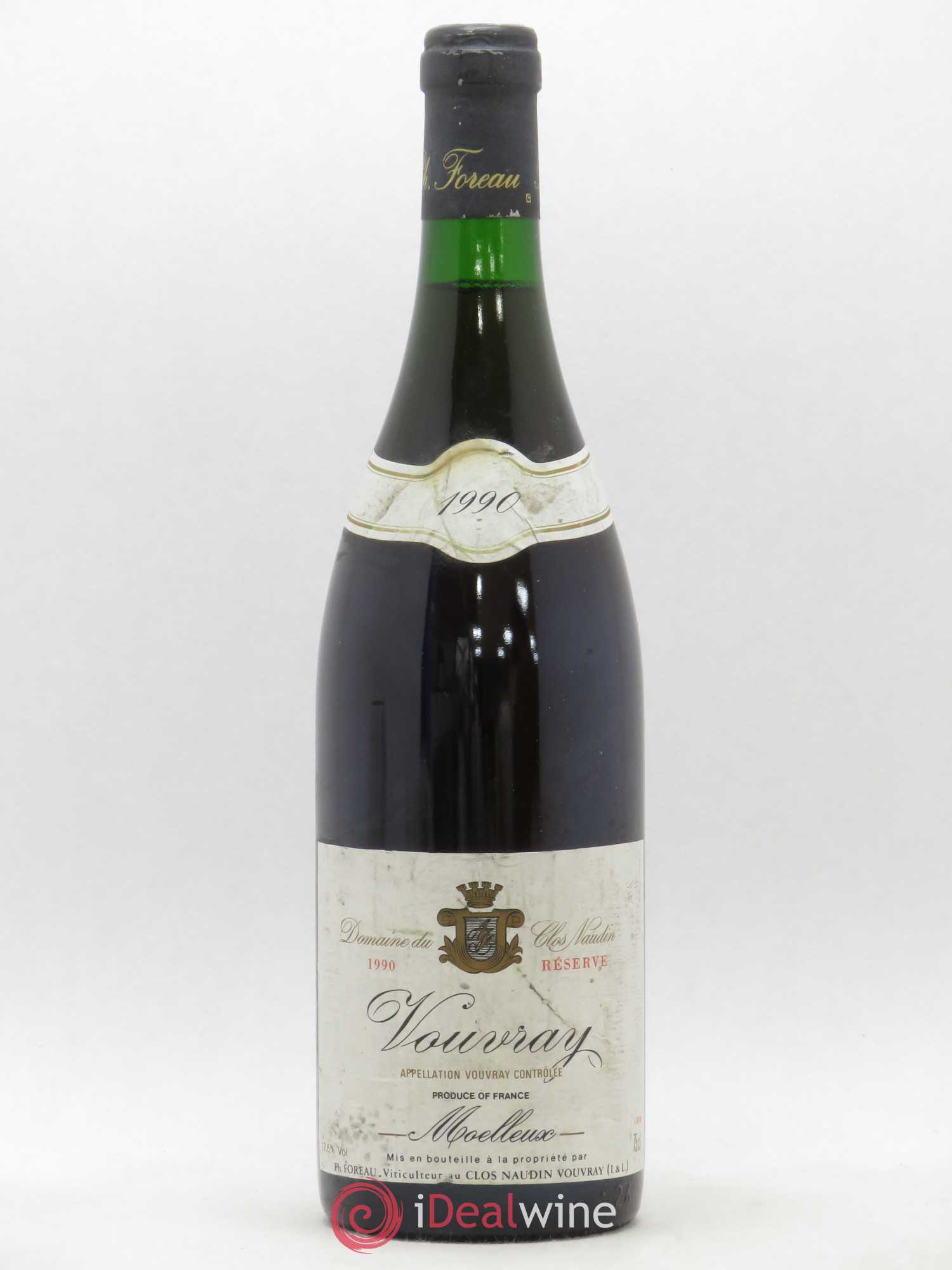 Vouvray Moelleux Réserve Clos Naudin - Philippe Foreau 1990 - Lotto di 1 bottiglia - 0