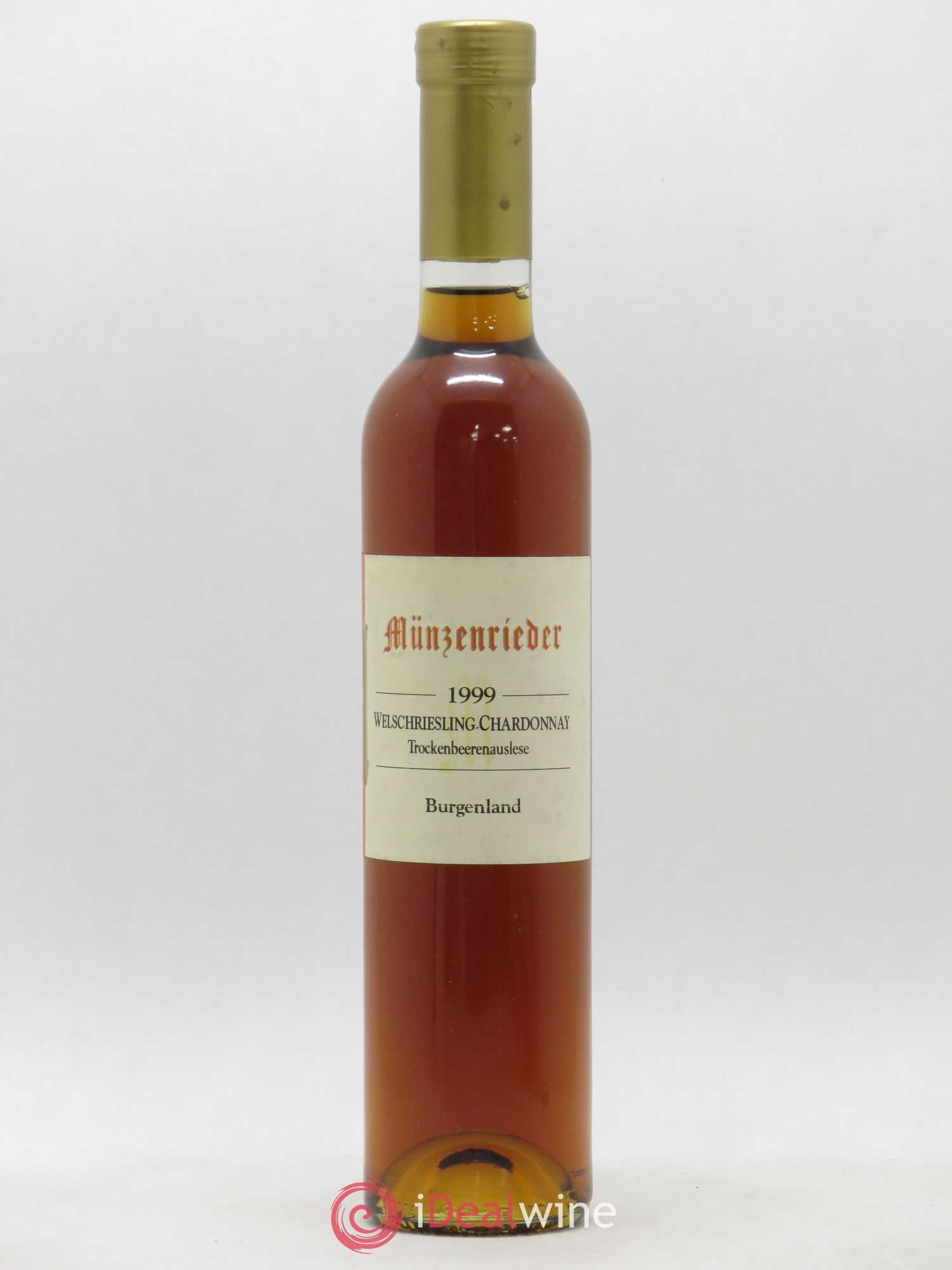 Autriche Neusiedlersee Welschriesling-Chardonnay Trockenbeerenauslese Munzenrieder 1999 - Posten von 1 Demi-Flasche - 0