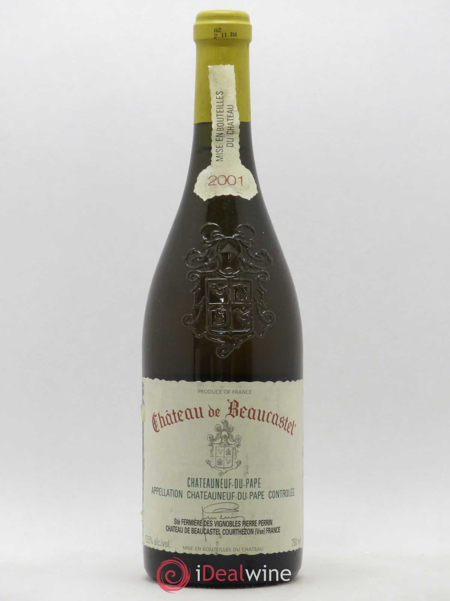 Châteauneuf-du-Pape Château de Beaucastel Famille Perrin 2001 - Lot de 1 bouteille - 0