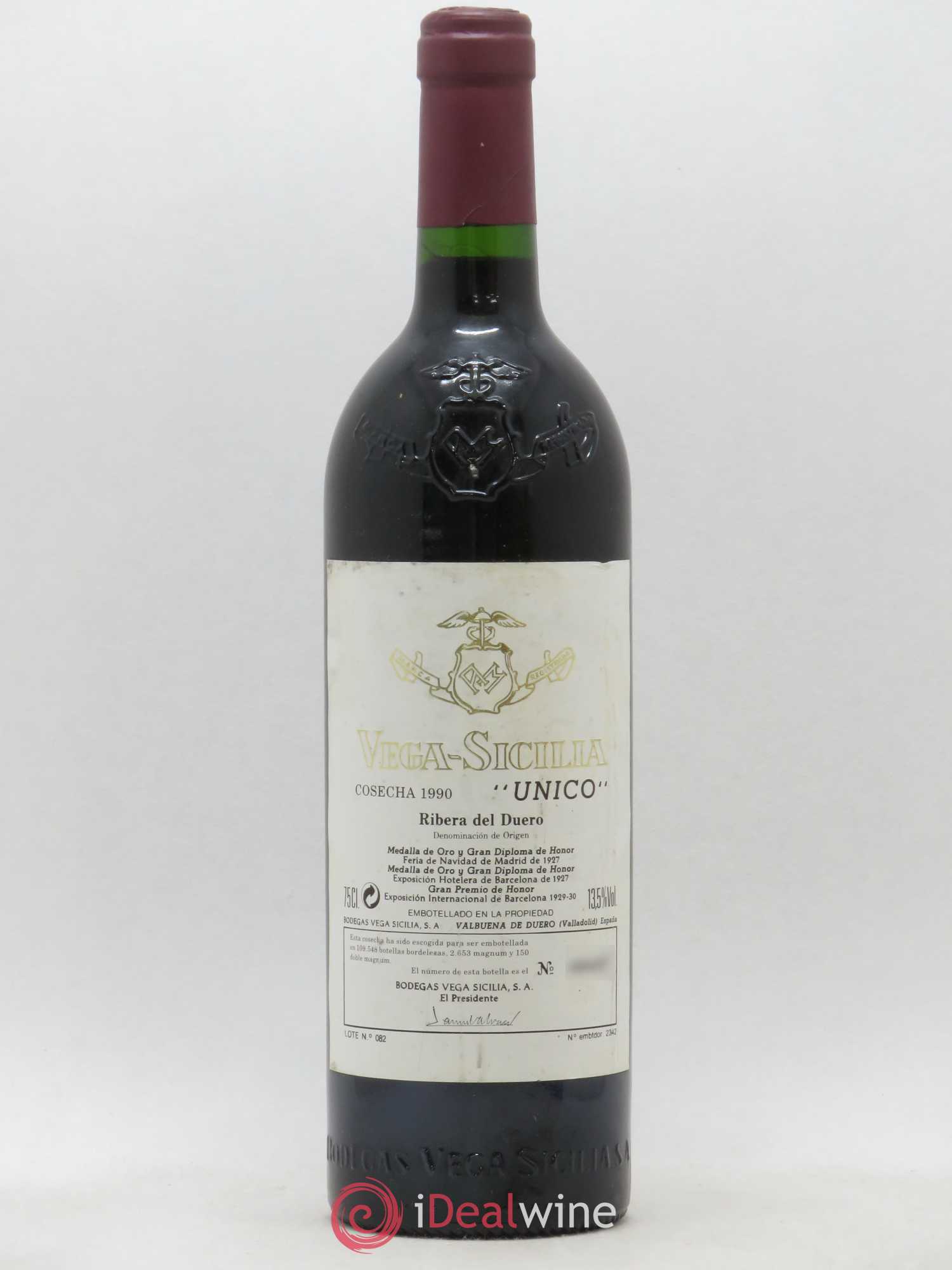 Ribera Del Duero DO Vega Sicilia Unico Famille Alvarez 1990 - Lot de 1 bouteille - 0