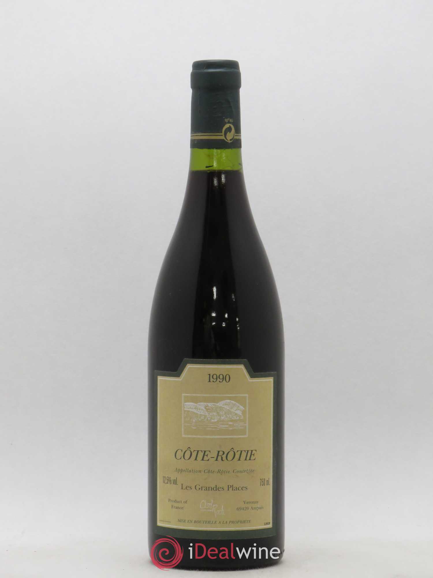 Côte-Rôtie Les Grandes Places Clusel-Roch 1990 - Lot de 1 bouteille - 0