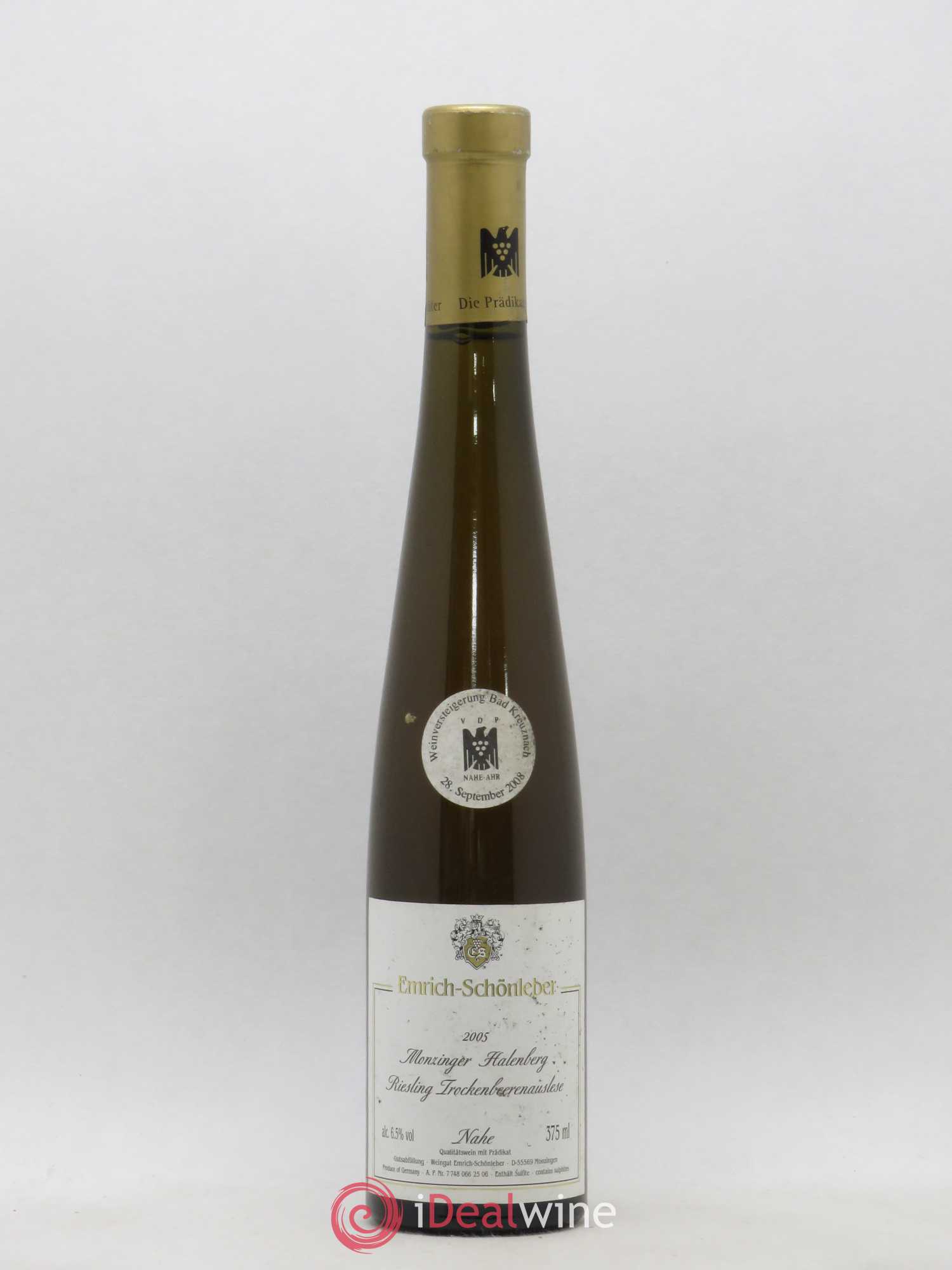 Riesling Nahe Monziger Halenberg Trockenbeerenauslese Emrich Schonleber 2005 - Lotto di 1 mezza bottiglia - 0
