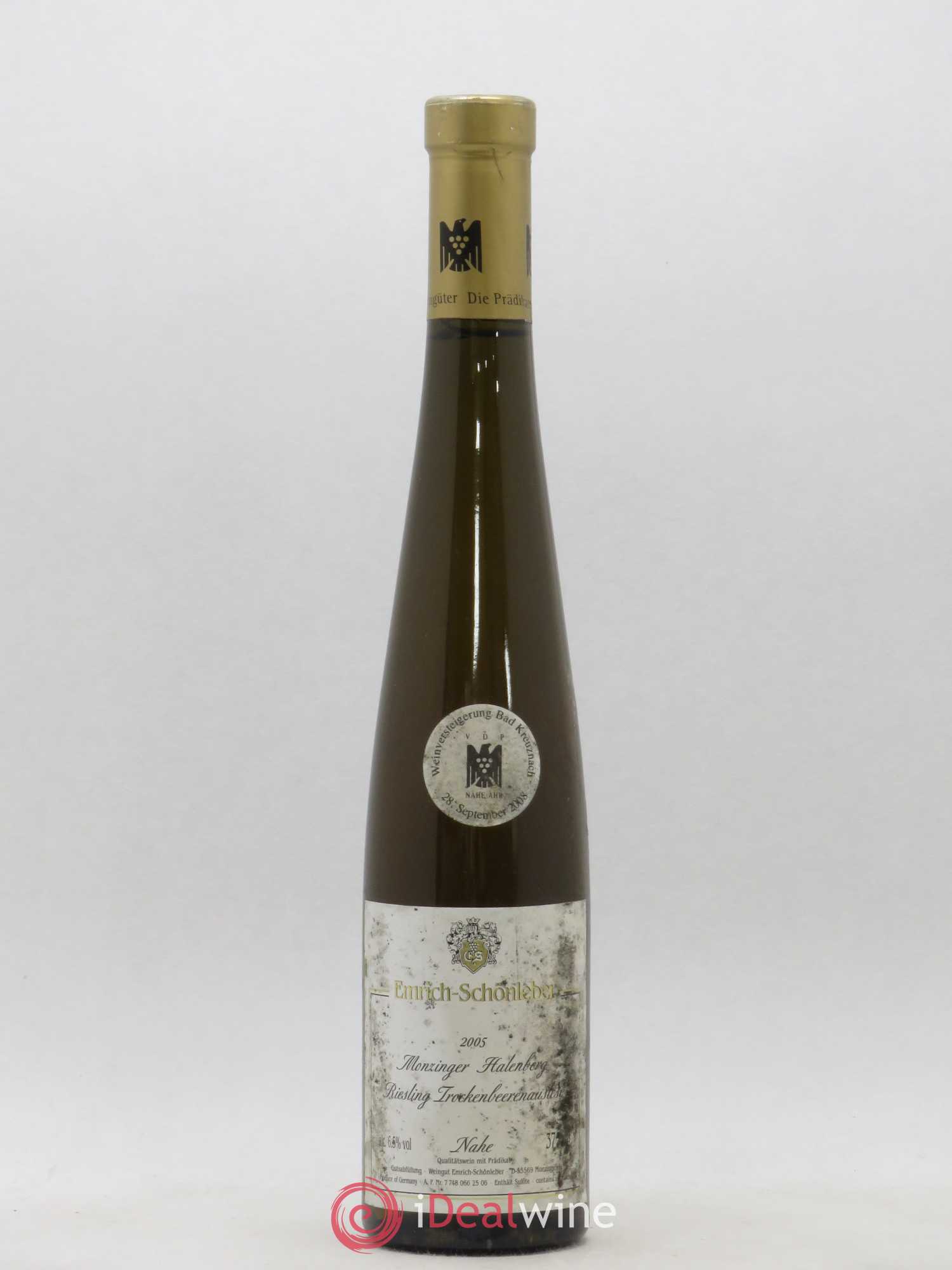 Riesling Nahe Monziger Halenberg Trockenbeerenauslese Emrich Schonleber 2005 - Posten von 1 Demi-Flasche - 0