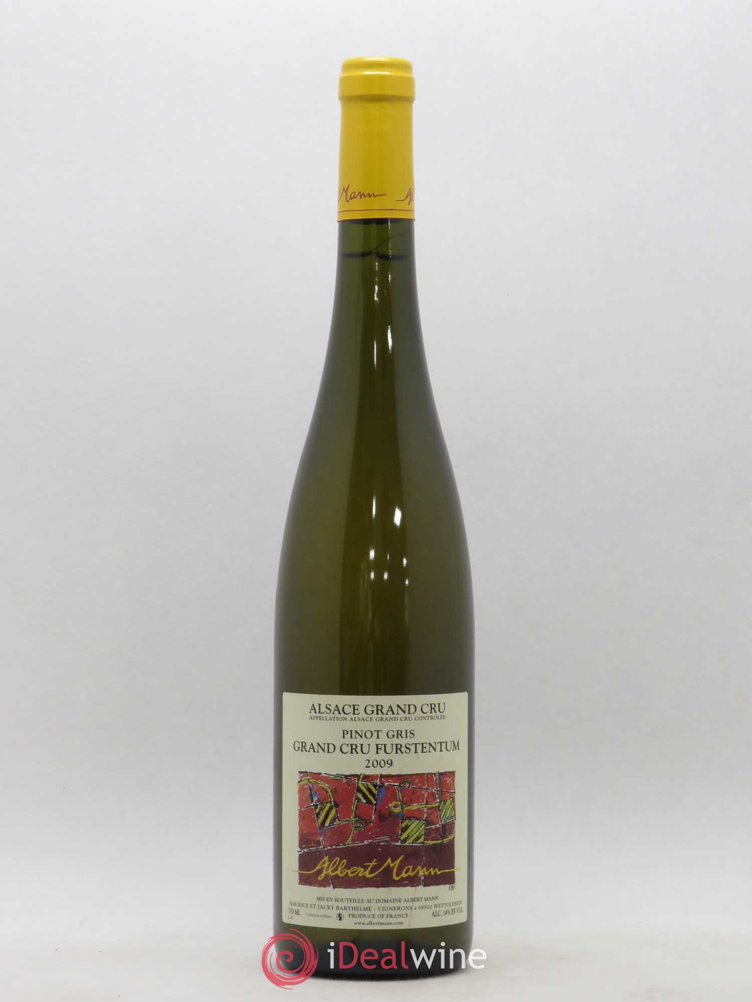 Alsace Pinot Gris Grand Cru Furstentum Albert Mann 2009 - Lot de 1 bouteille - 0