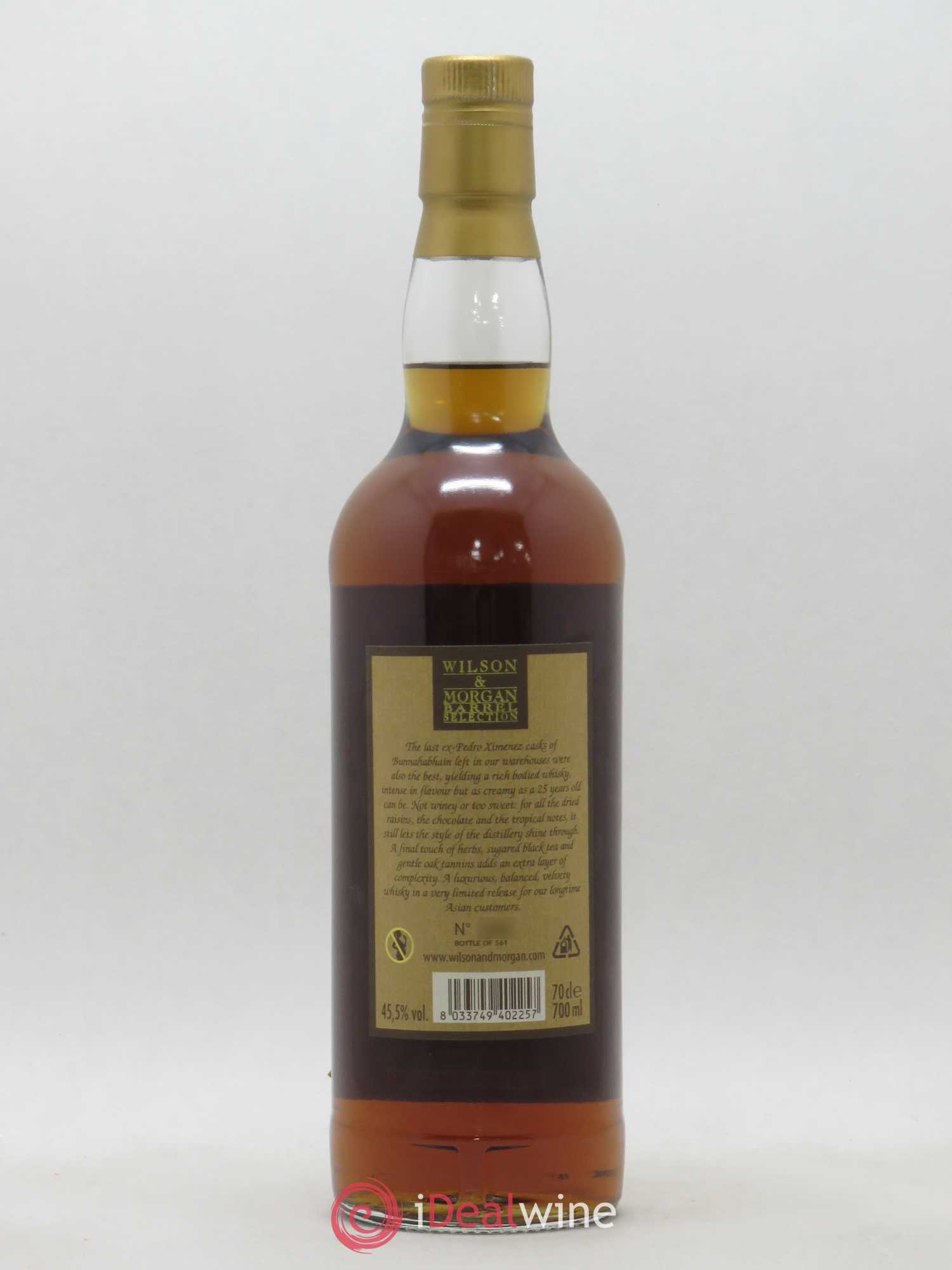 Whisky Scotch Single Malt Bunnahabhain Wilson and Morgan Barrel Selection Cask Strength 25 ans - Posten von 1 Flasche - 1