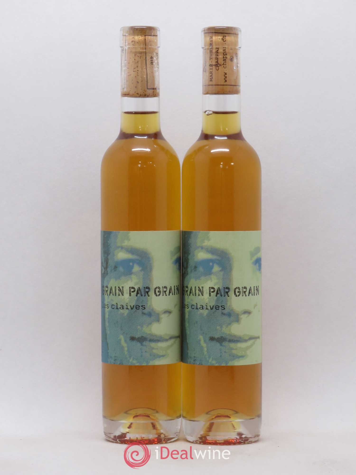 Valais DOC Grain par Grain Les Claives Petite Arvine Marie-Thérèse Chappaz - Domaine Des Claives 2011 - Posten von 2 Demi-Flaschen - 0
