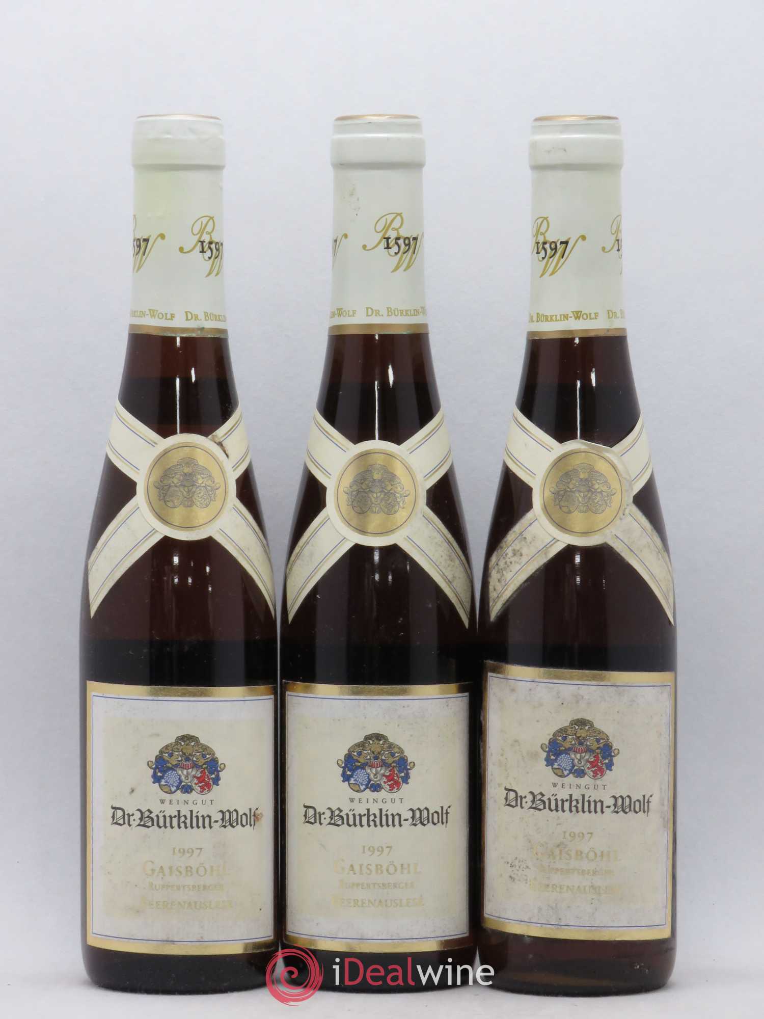 Riesling Gaisbohl Ruppertsberger Beerenauslese Dr Burklin Wolf 1997 - Posten von 3 Demi-Flaschen - 0