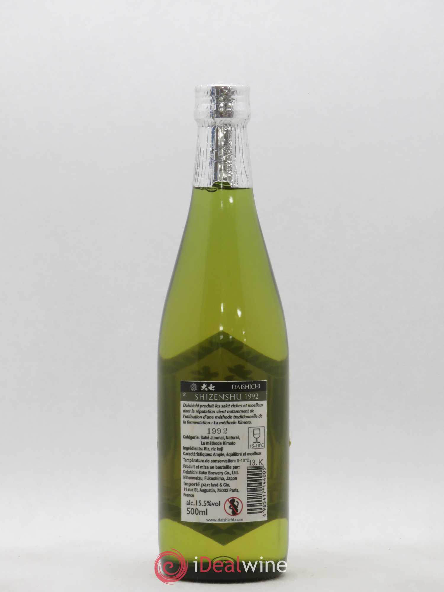 Saké Junmaï Daischichi Shizenshu 1992 - Posten von 1 Flasche - 1