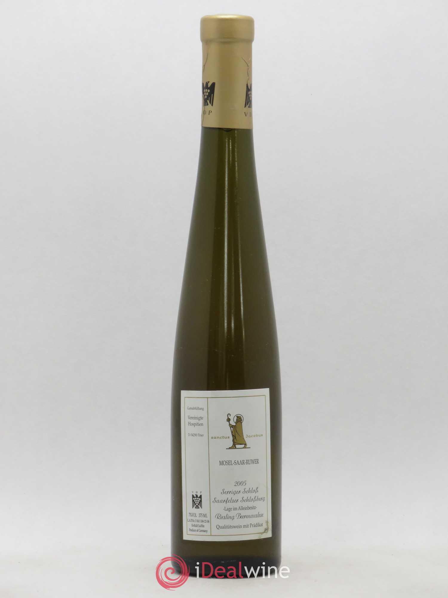 Allemagne Rheingau Serriger Schloss Saarfelser Schlossberg Riesling Beerenauslese Sanctus Jacobus 2005 - Posten von 1 Demi-Flasche - 0