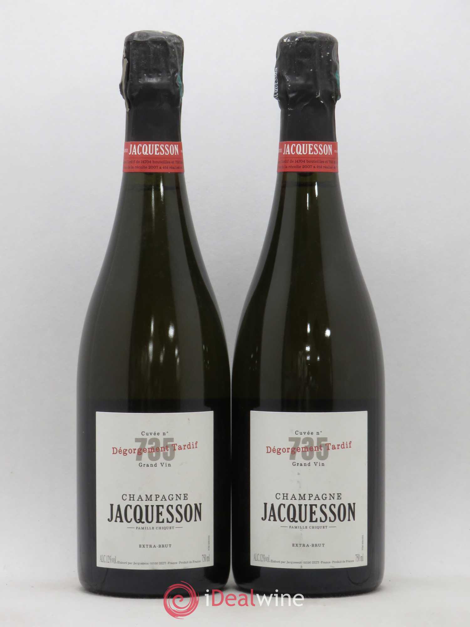 Cuvée 735 DT (Dégorgement Tardif) Extra-Brut Jacquesson - Lot de 2 bouteilles - 0