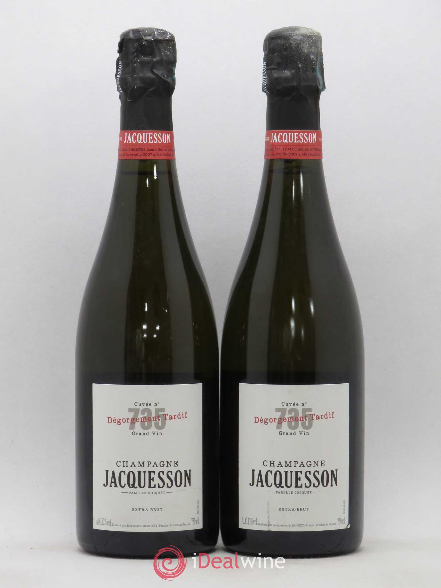Cuvée 735 DT (Dégorgement Tardif) Extra-Brut Jacquesson - Lot de 2 bouteilles - 0