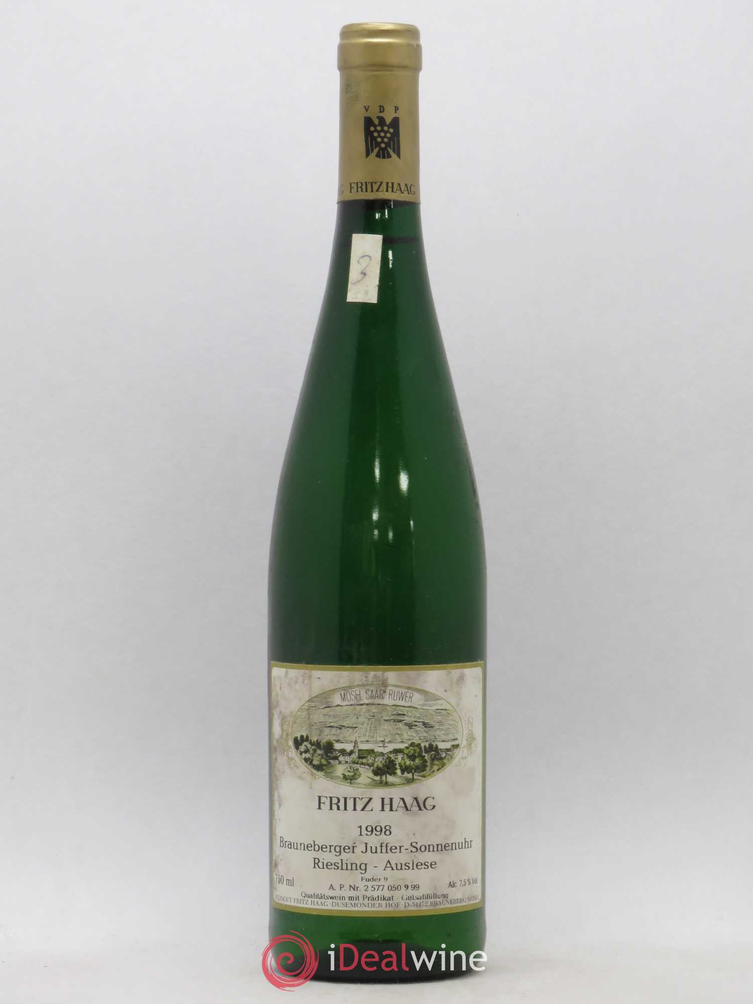 Riesling Fritz Haag Brauneberger Juffer Sonnenuhr Auslese 1998 - Lot de 1 bouteille - 0