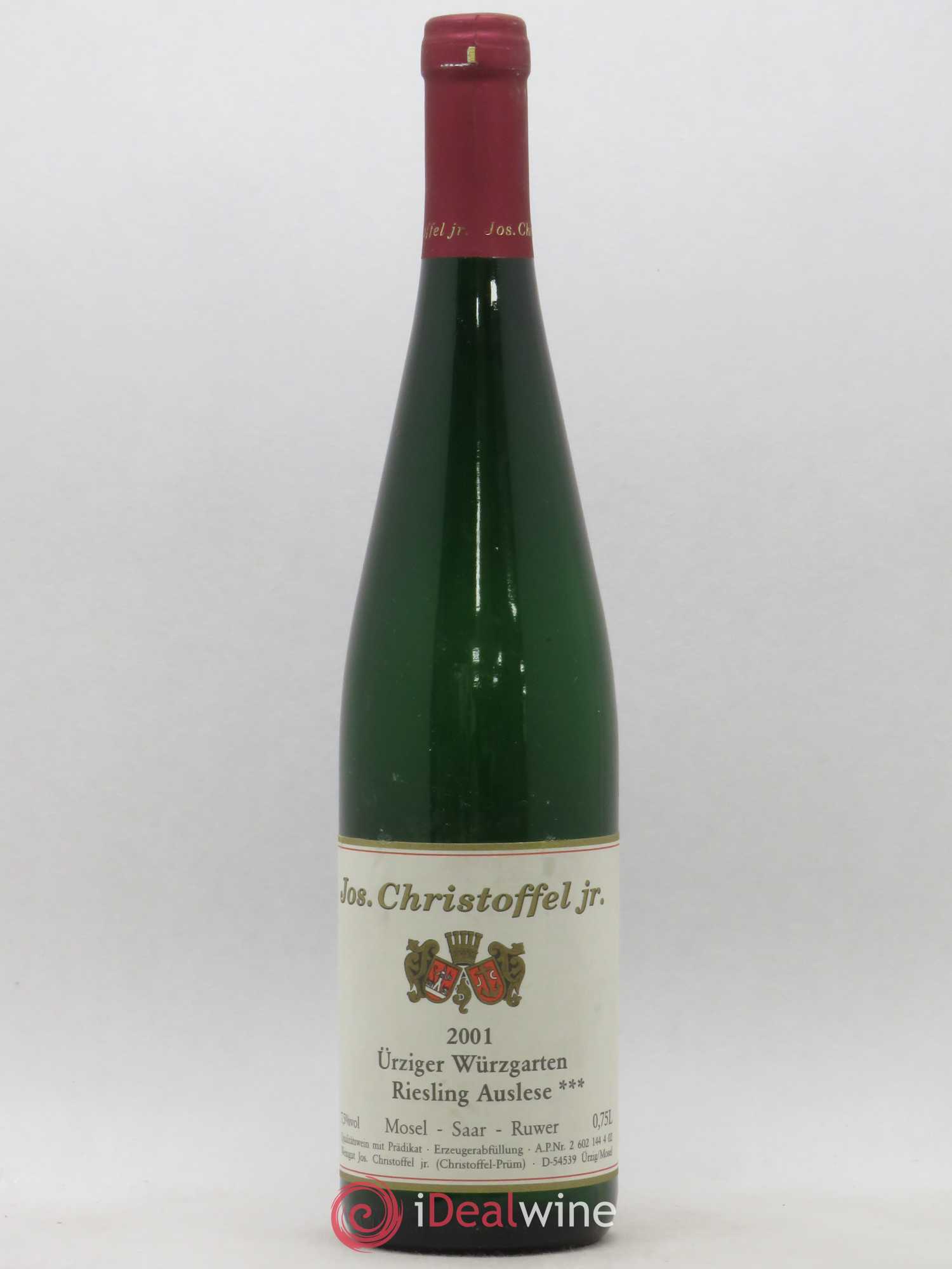Riesling Mosel Saar Urziger Wurgarten Auslese Jos Christoffel 2001 - Posten von 1 Flasche - 0