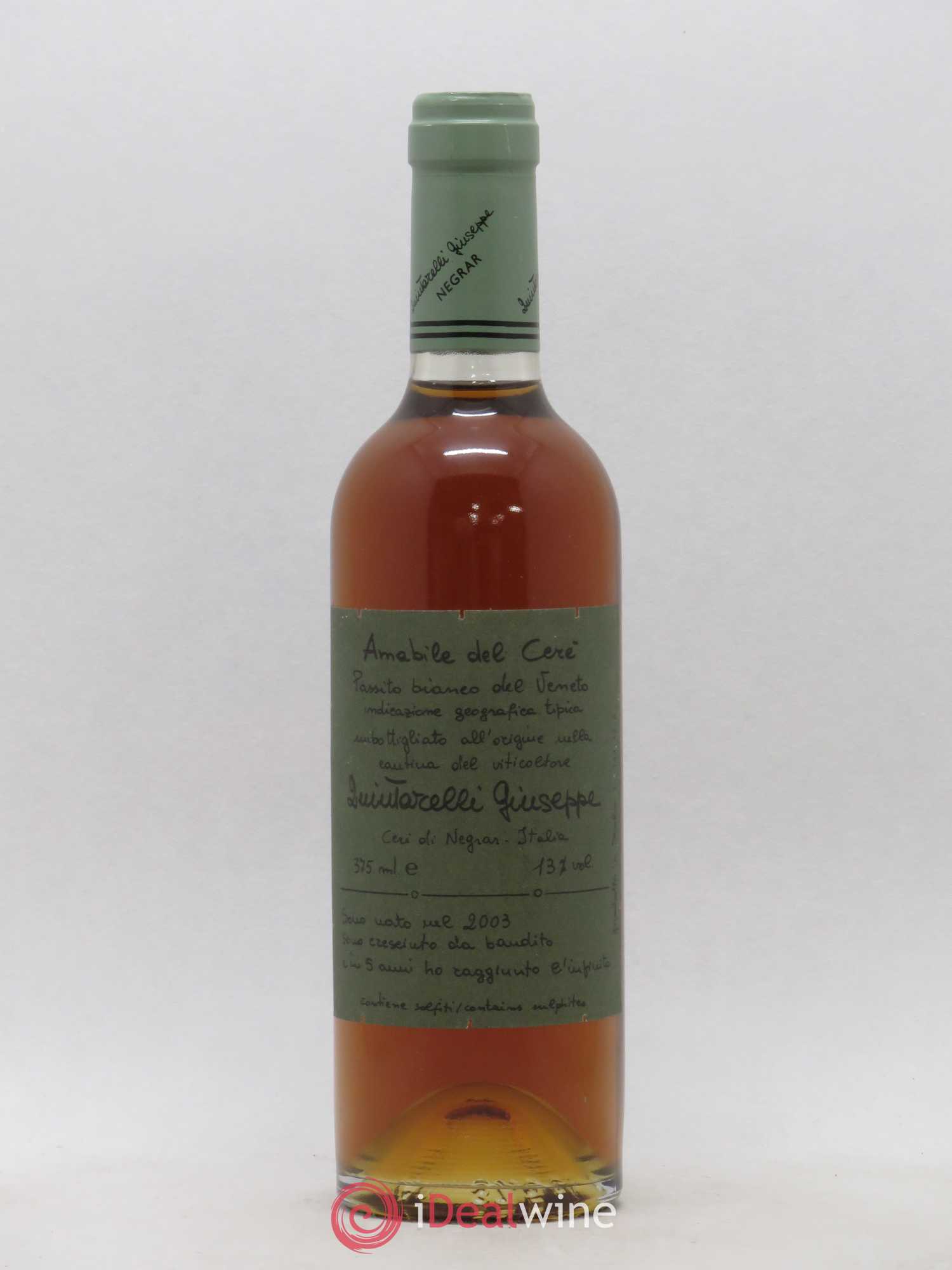 Italie Passito Bianco del Venetto Amabile del Cere Quintarelli Giuseppe 2003 - Posten von 1 Demi-Flasche - 0