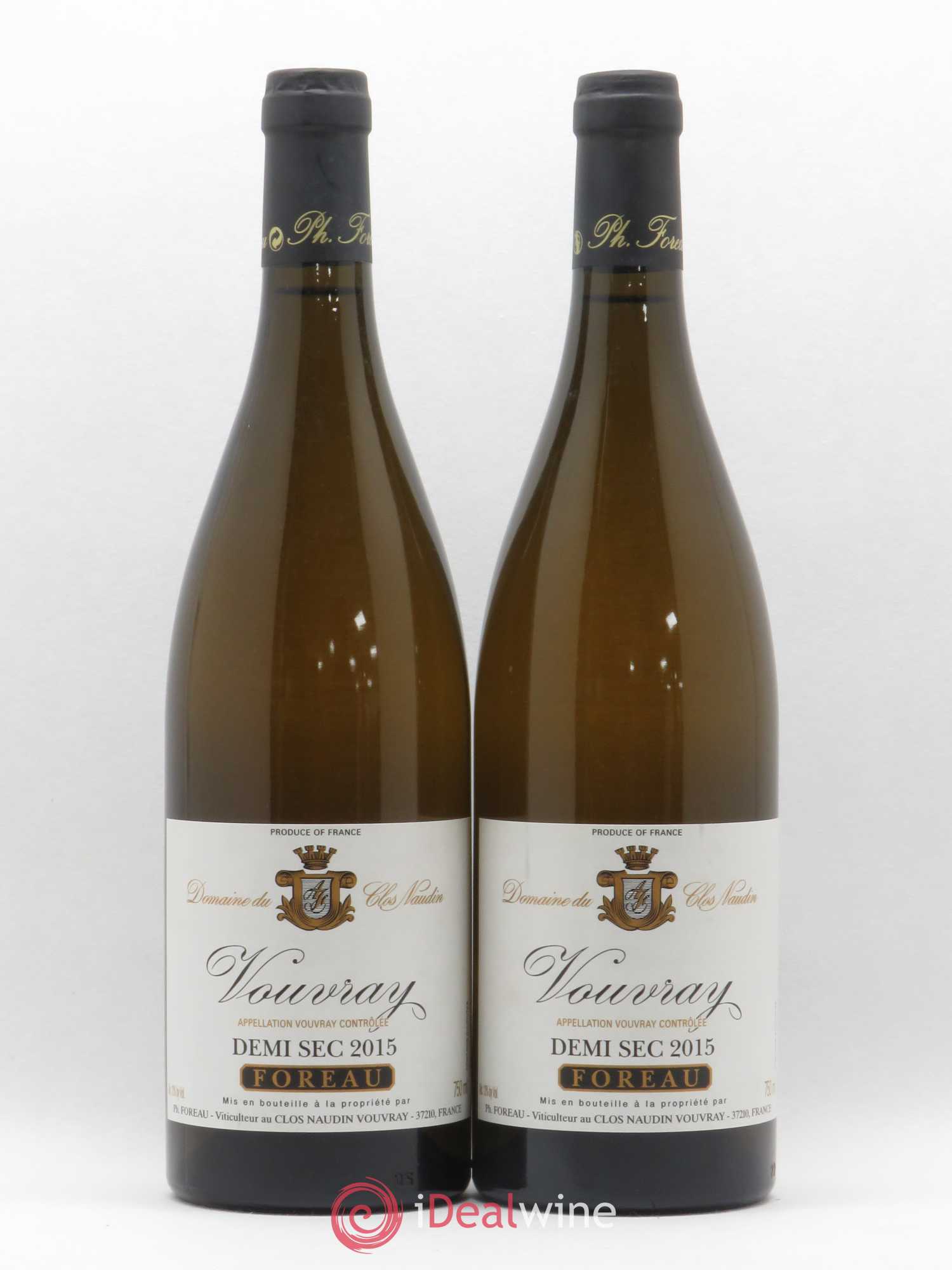 Vouvray Demi-Sec Clos Naudin - Philippe Foreau 2015 - Lot de 2 bouteilles - 0