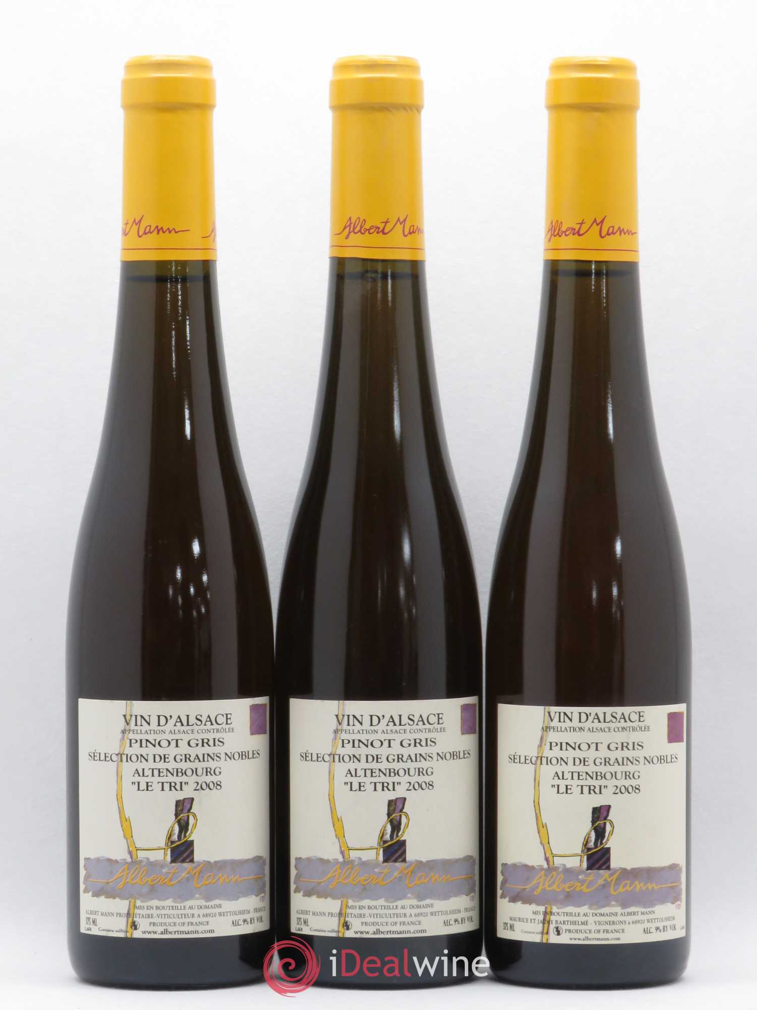 Alsace Pinot Gris Sélection de grains nobles Altenbourg Le Tri Albert Mann 2008 - Posten von 3 Demi-Flaschen - 0