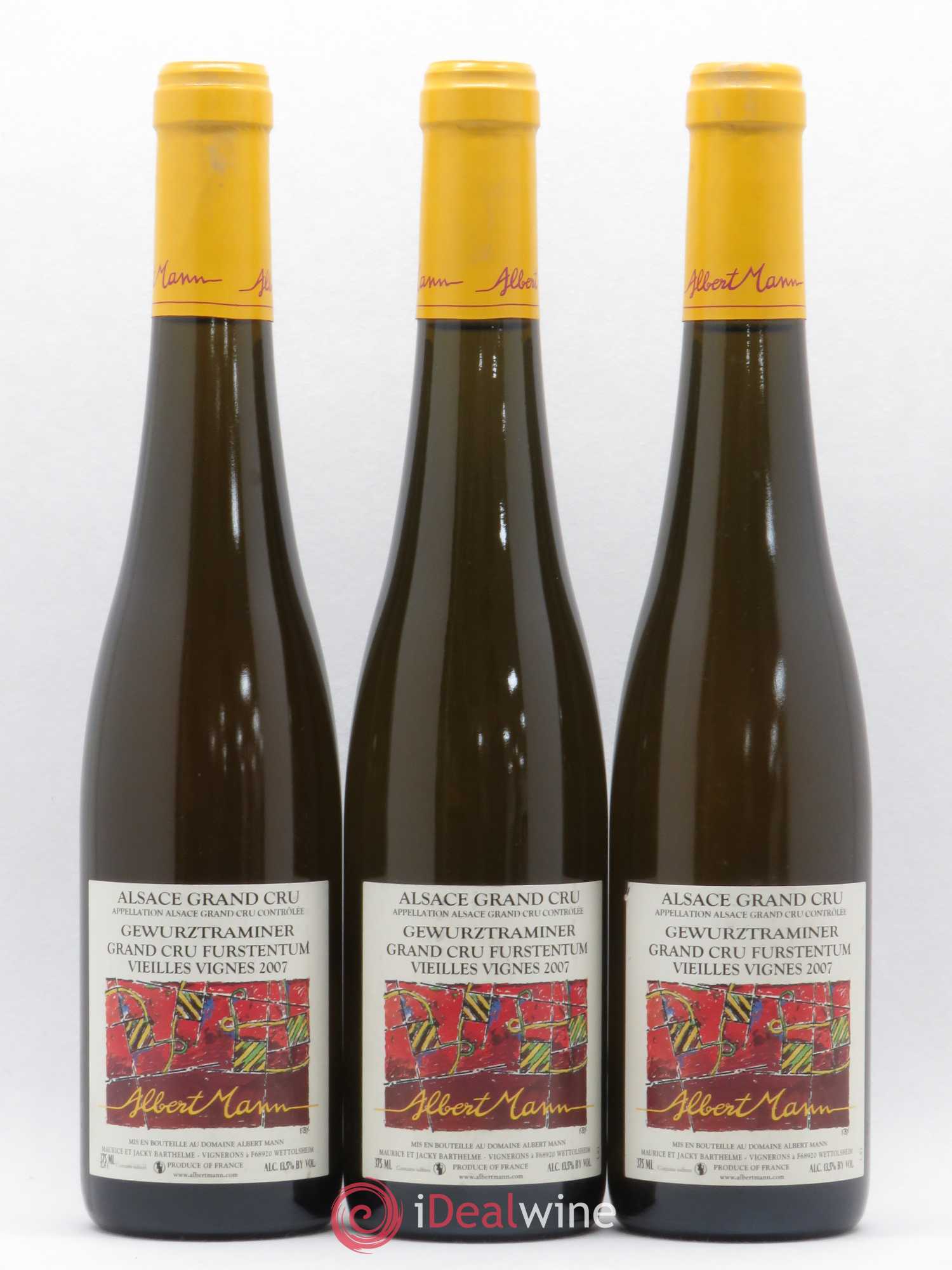 Gewurztraminer Grand Cru Furstentum Vieilles vignes Albert Mann 2007 - Posten von 5 Demi-Flaschen - 1