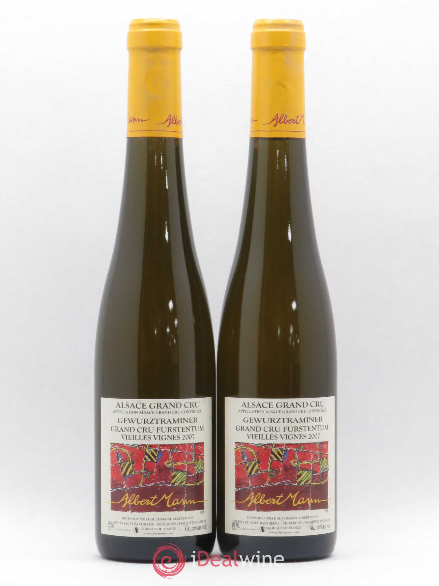 Gewurztraminer Grand Cru Furstentum Vieilles vignes Albert Mann 2007 - Posten von 5 Demi-Flaschen - 2