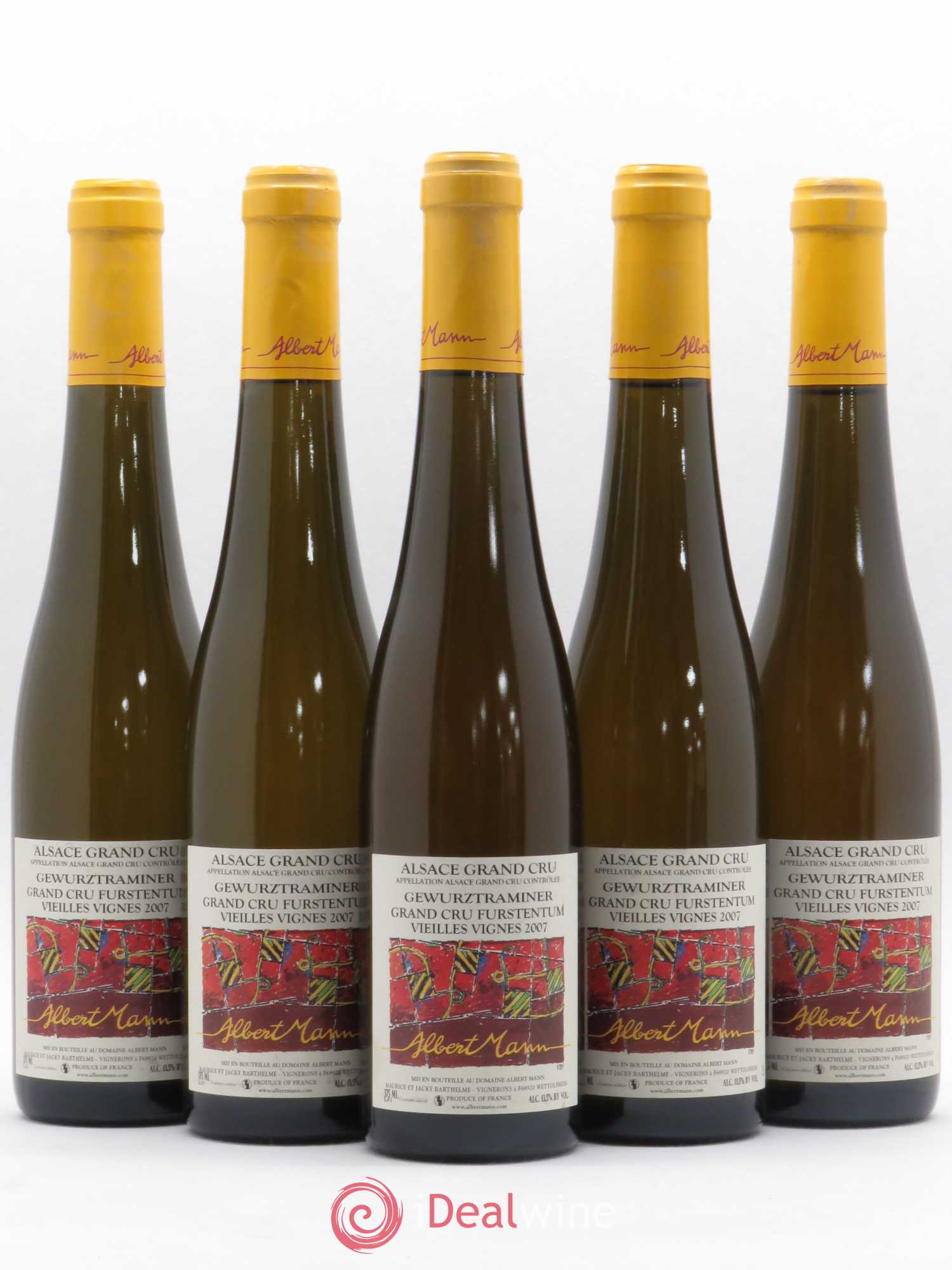 Gewurztraminer Grand Cru Furstentum Vieilles vignes Albert Mann 2007 - Posten von 5 Demi-Flaschen - 0
