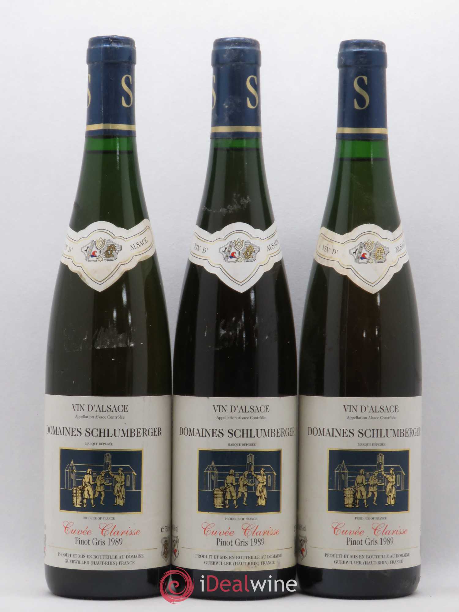 Pinot Gris Cuvee Clarisse Schlumberger (sans prix de réserve) 1989 - Posten von 3 Flaschen - 0