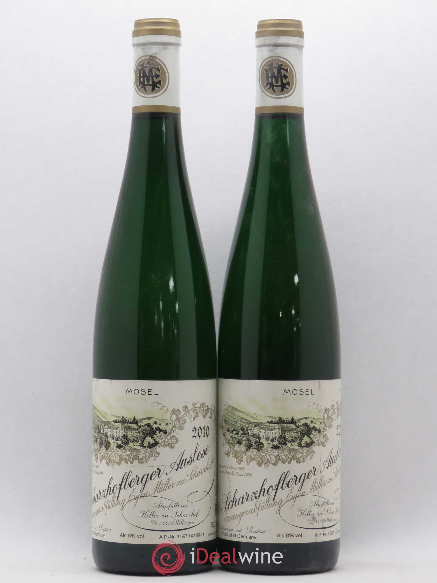 Riesling Scharzhofberger Auslese Egon Muller 2010 - Lotto di 2 bottiglie - 0