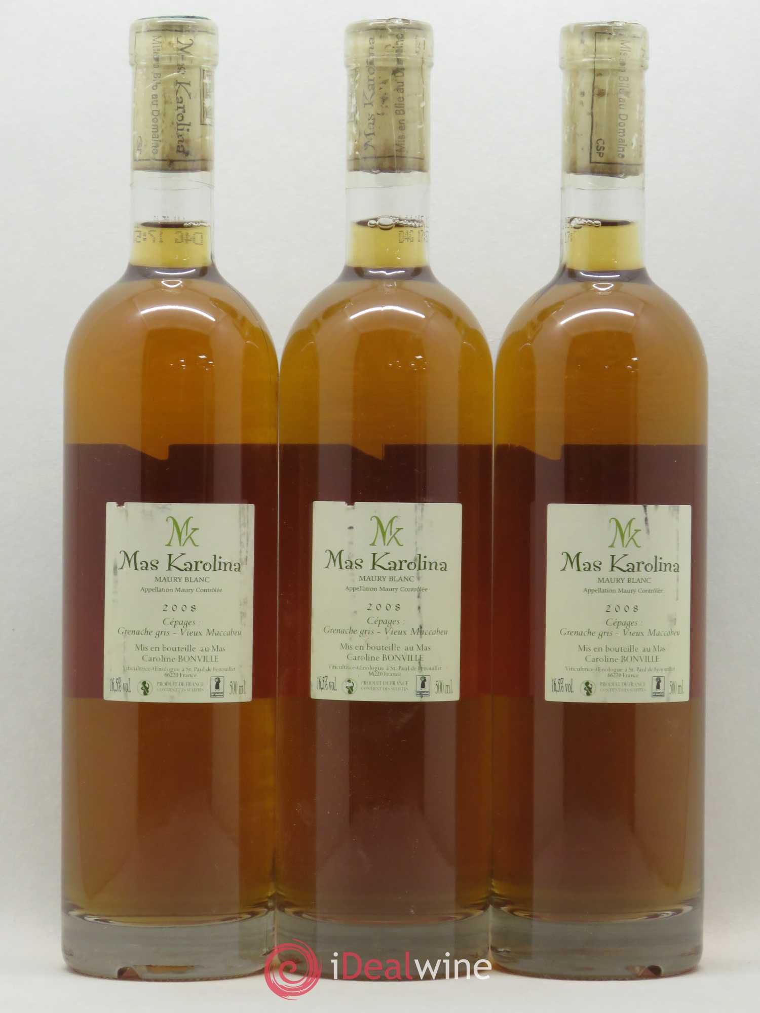 Maury Vin Doux Naturel Mas Karolina 2008 - Lot de 3 bouteilles - 1