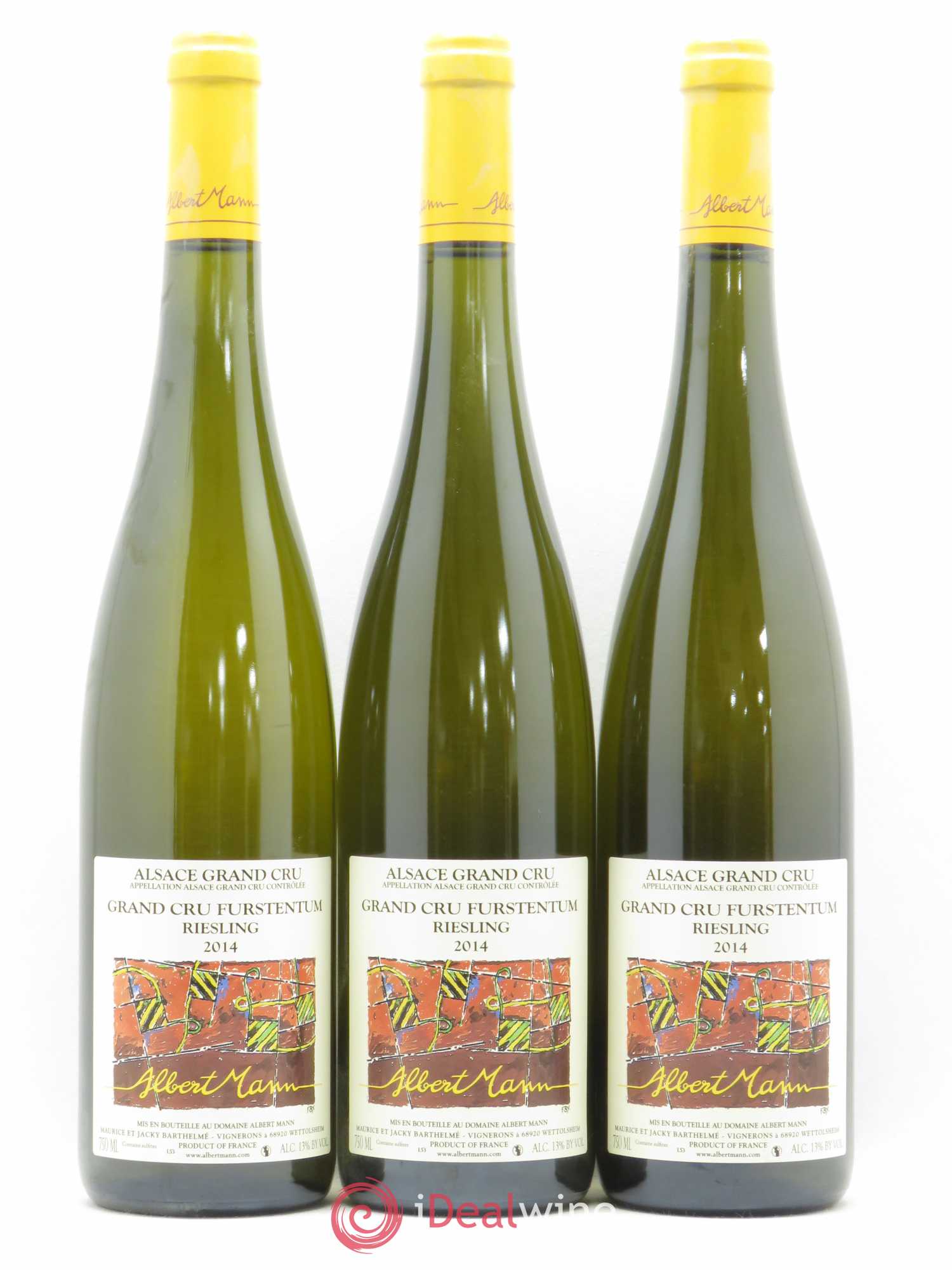 Alsace Riesling Grand Cru Furstentum Albert Mann Grand cru 2014 - Posten von 3 Flaschen - 0