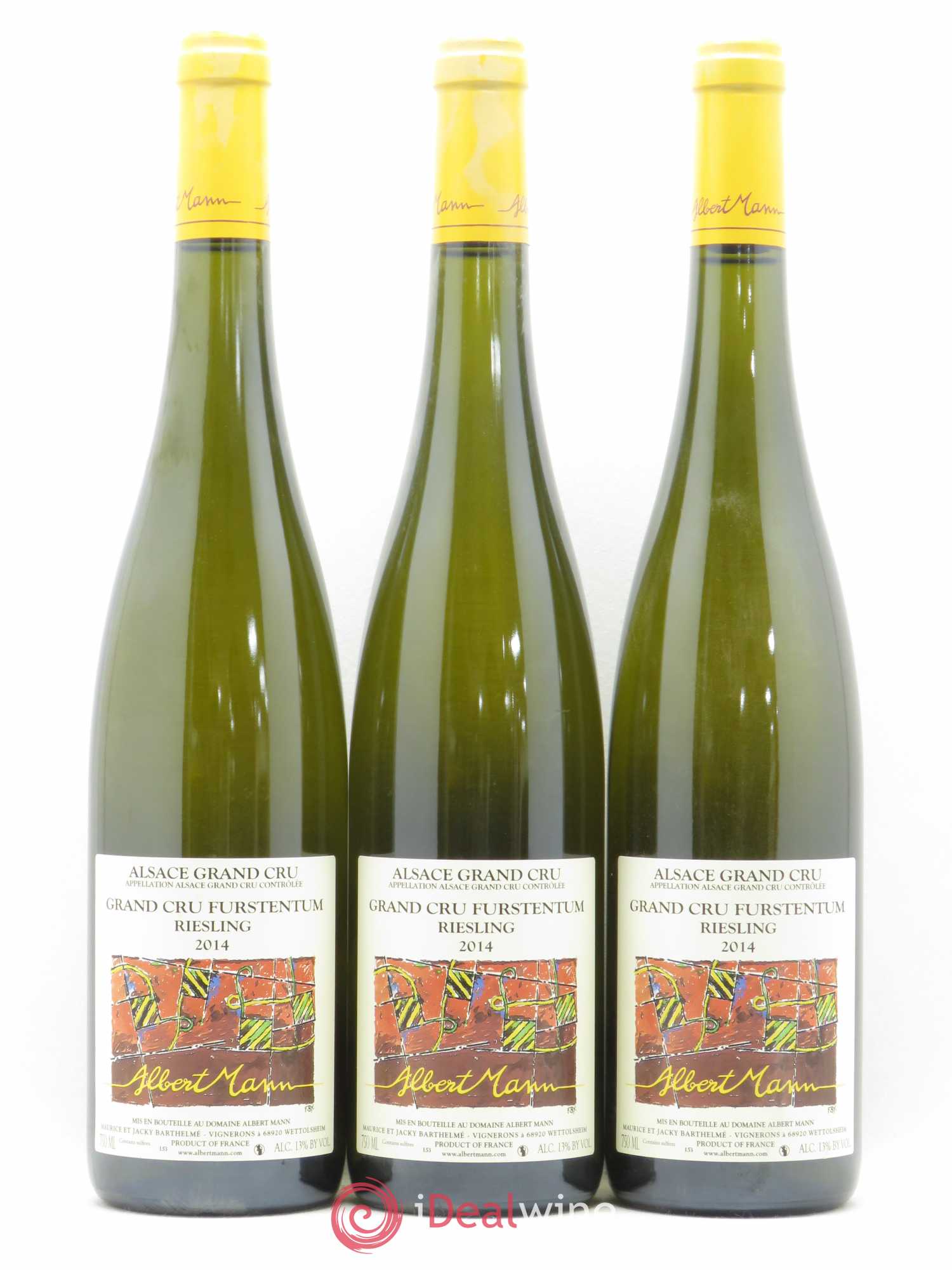 Alsace Riesling Grand Cru Furstentum Albert Mann Grand cru 2014 - Posten von 3 Flaschen - 0