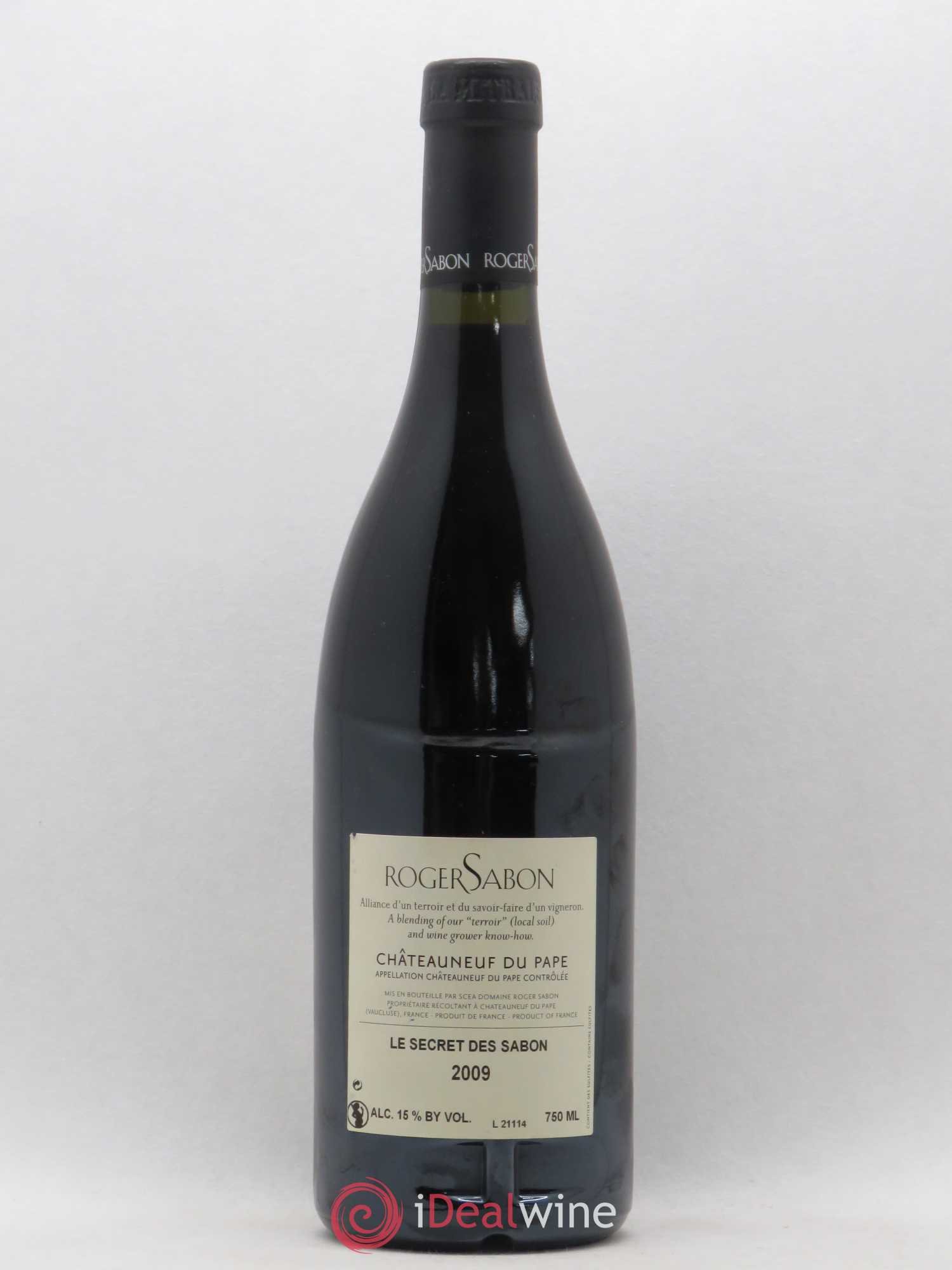 Châteauneuf-du-Pape Le Secret des Sabon Domaine Roger Sabon  (sans prix de réserve) 2009 - Lot de 1 bouteille - 1