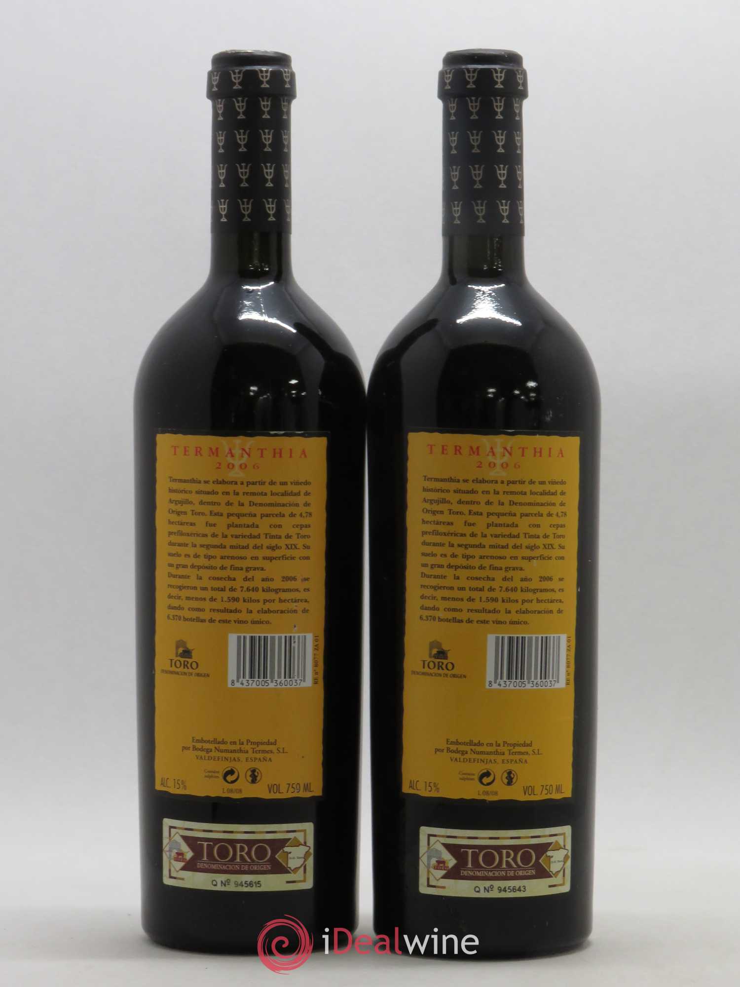 Toro DO Bodega Numanthia Termanthia 2006 - Lot de 2 bouteilles - 1