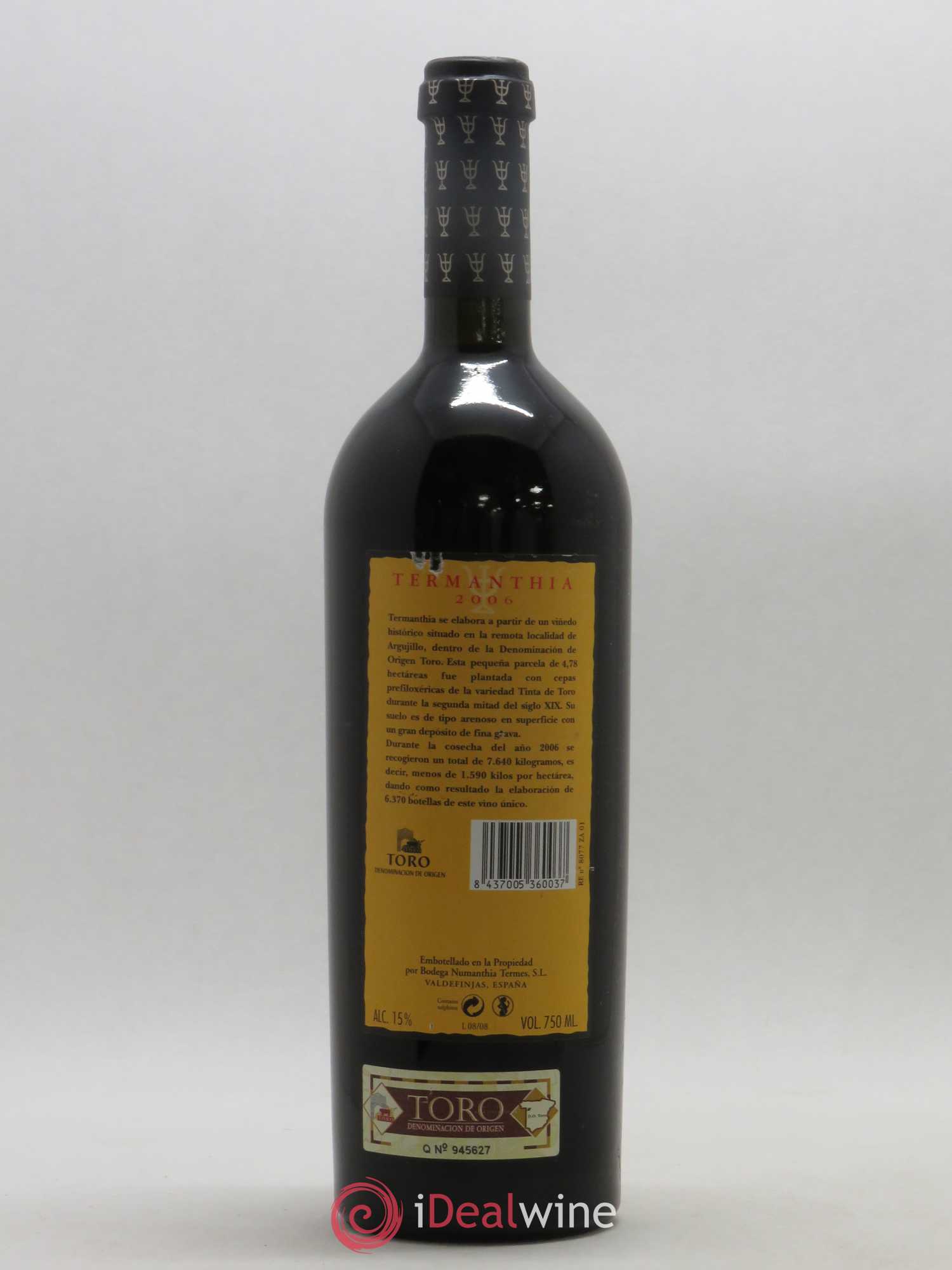 Toro DO Bodega Numanthia Termanthia 2006 - Lot de 1 bouteille - 1