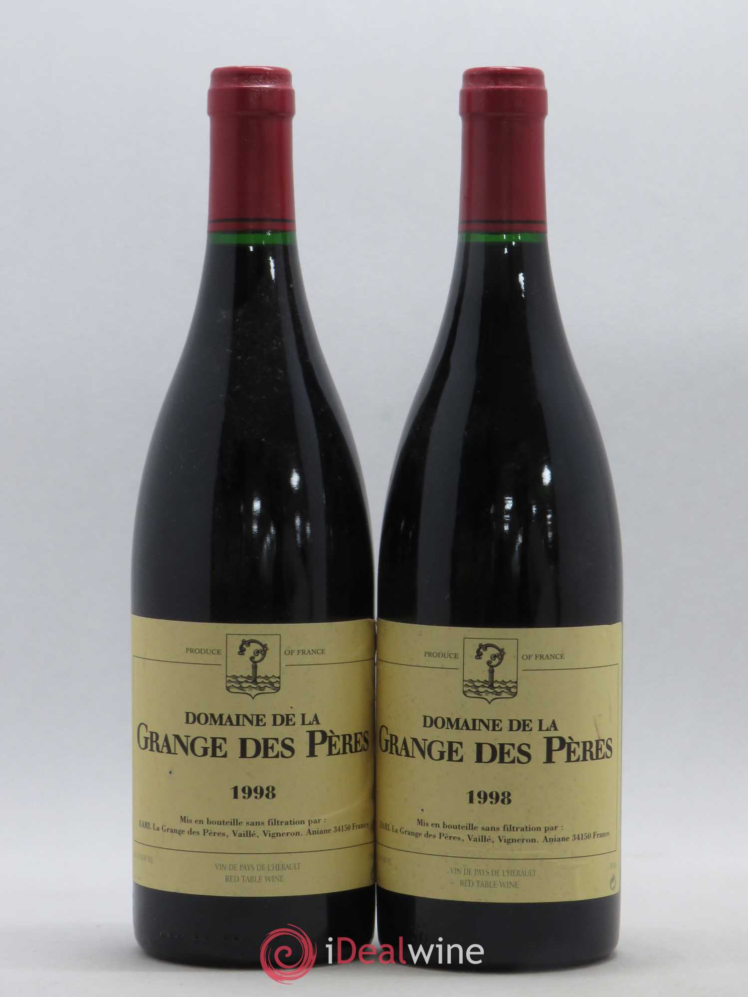Pays d'Hérault Grange des Pères Laurent Vaillé 1998 - Lot de 2 bouteilles - 0