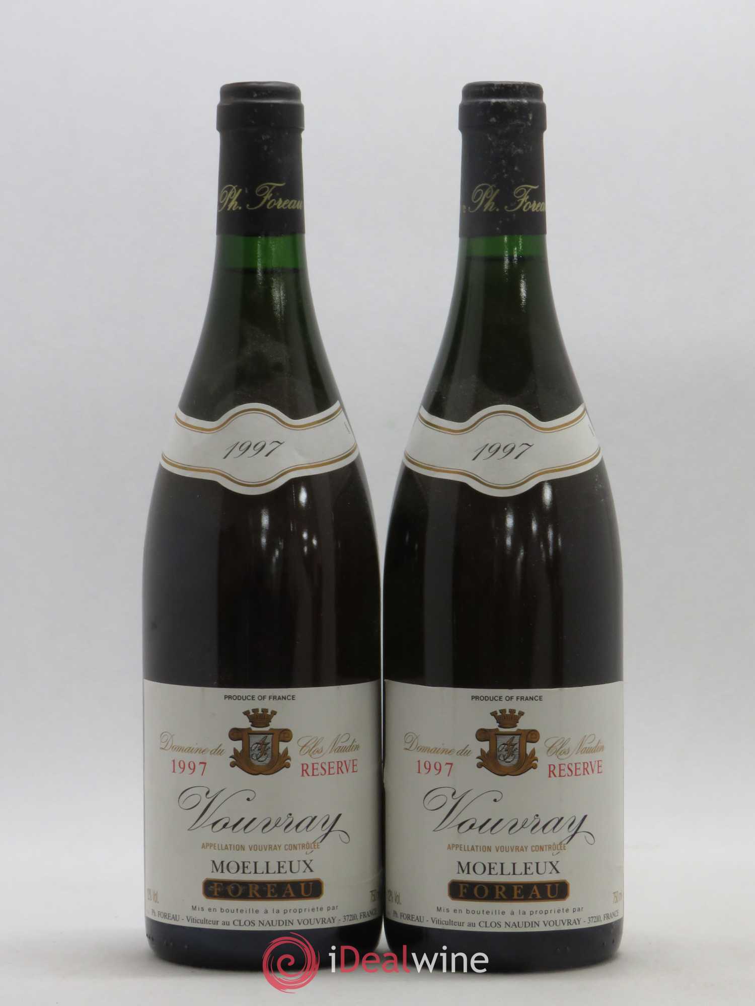 Vouvray Moelleux Réserve Clos Naudin - Philippe Foreau 1997 - Lotto di 2 bottiglie - 0