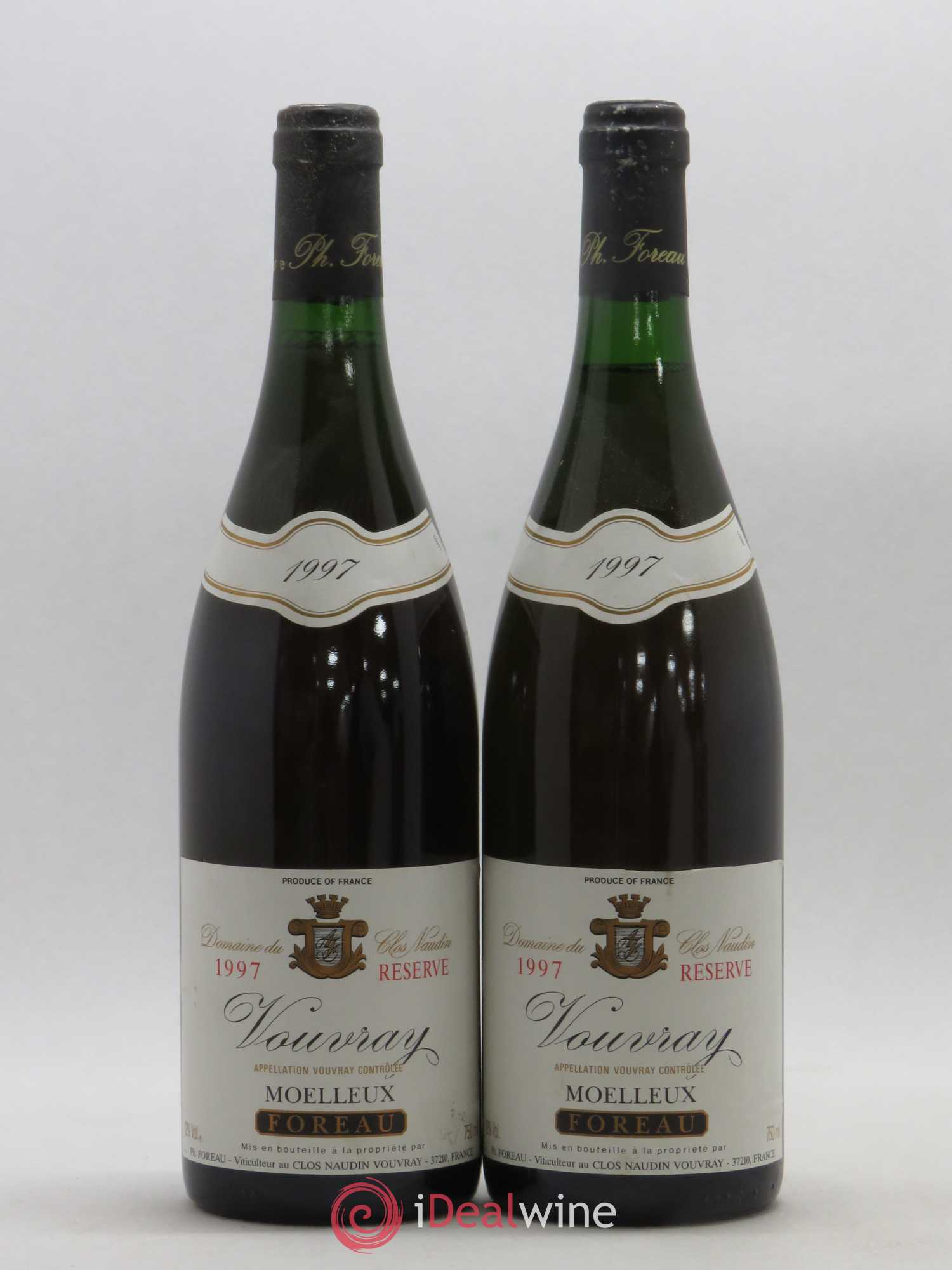 Vouvray Moelleux Réserve Clos Naudin - Philippe Foreau 1997 - Lotto di 2 bottiglie - 0